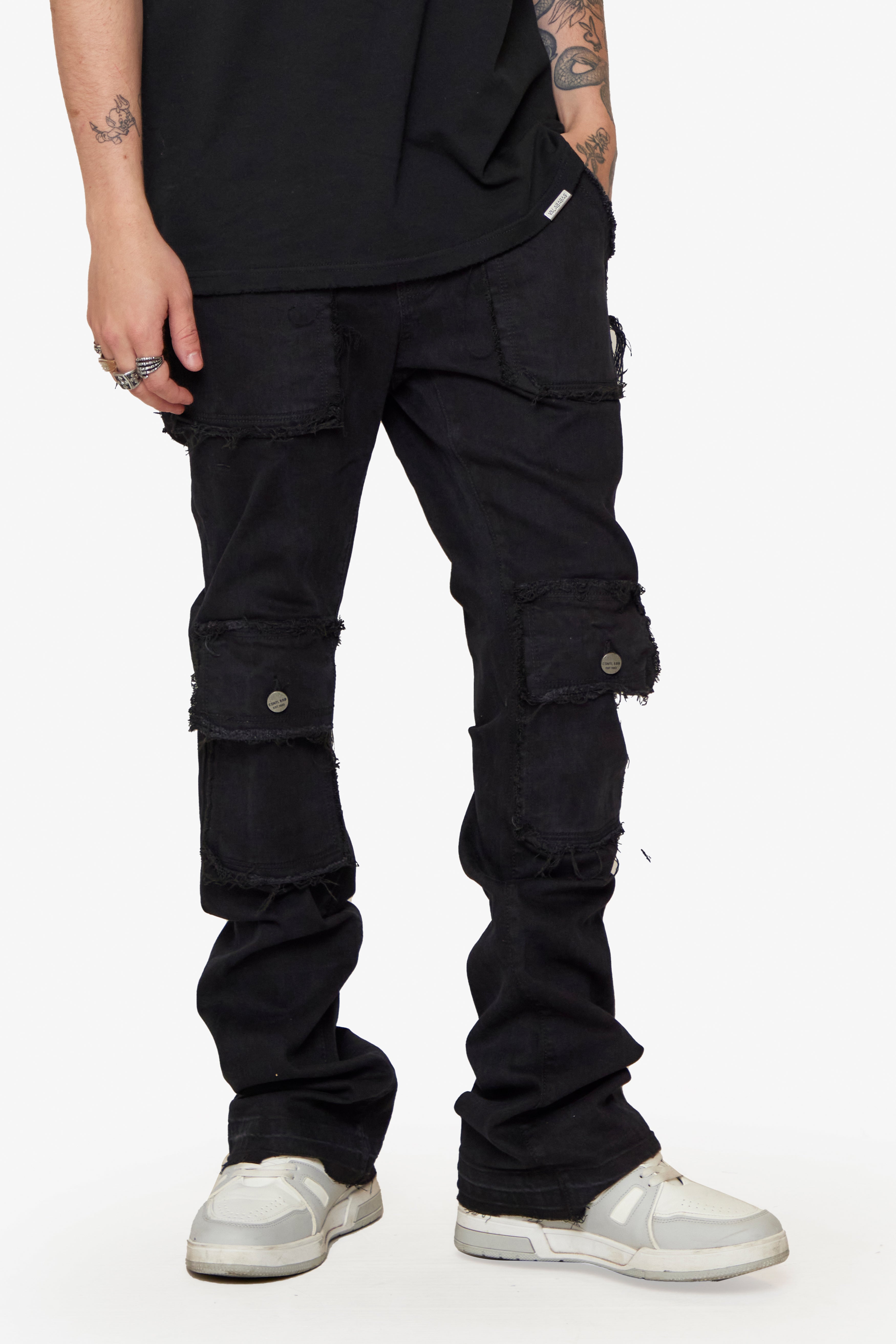 ESNTL LAB JEANS "BANDIT" BLACK