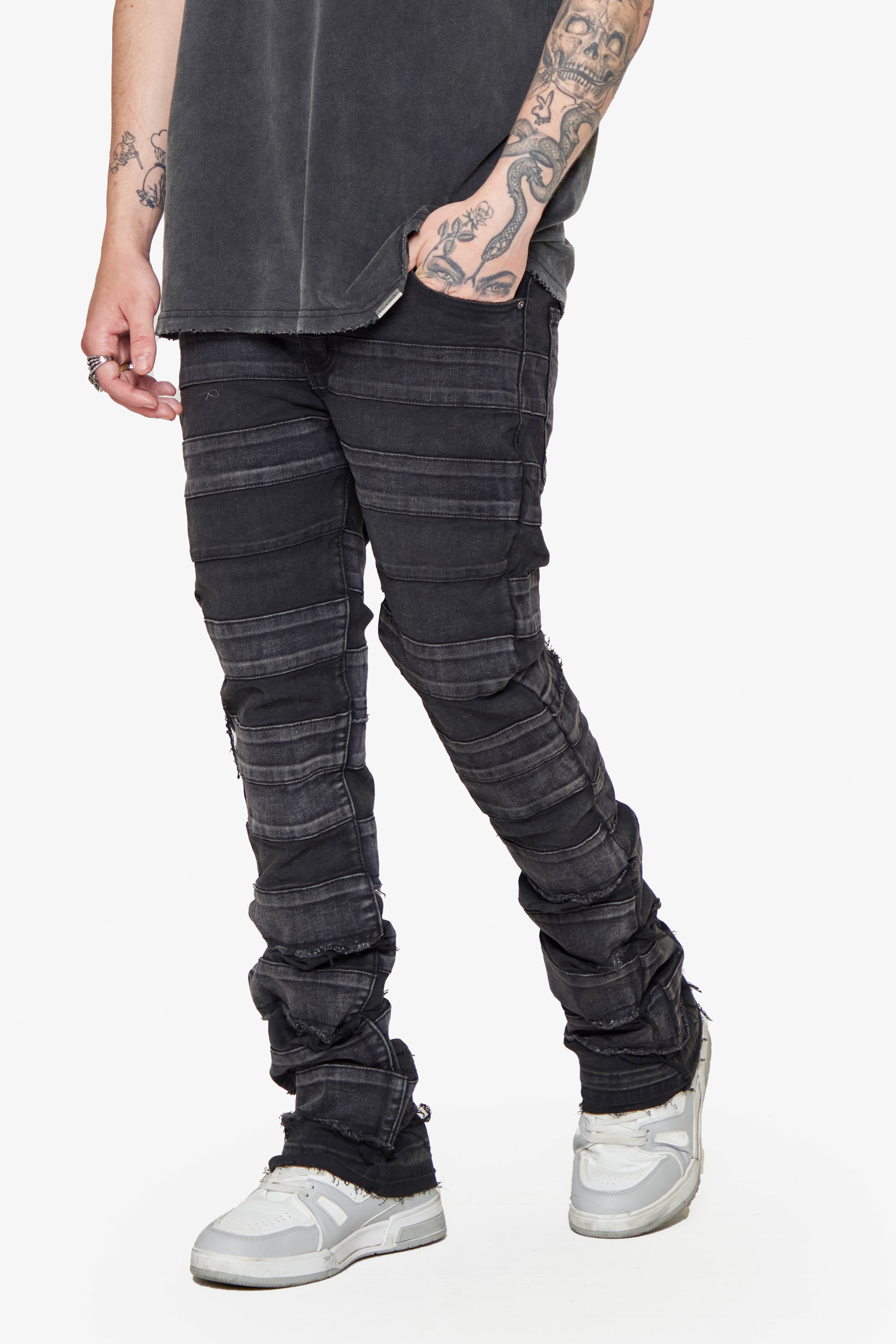 ESNTL LAB JEANS "REPLICA" GREY WASH