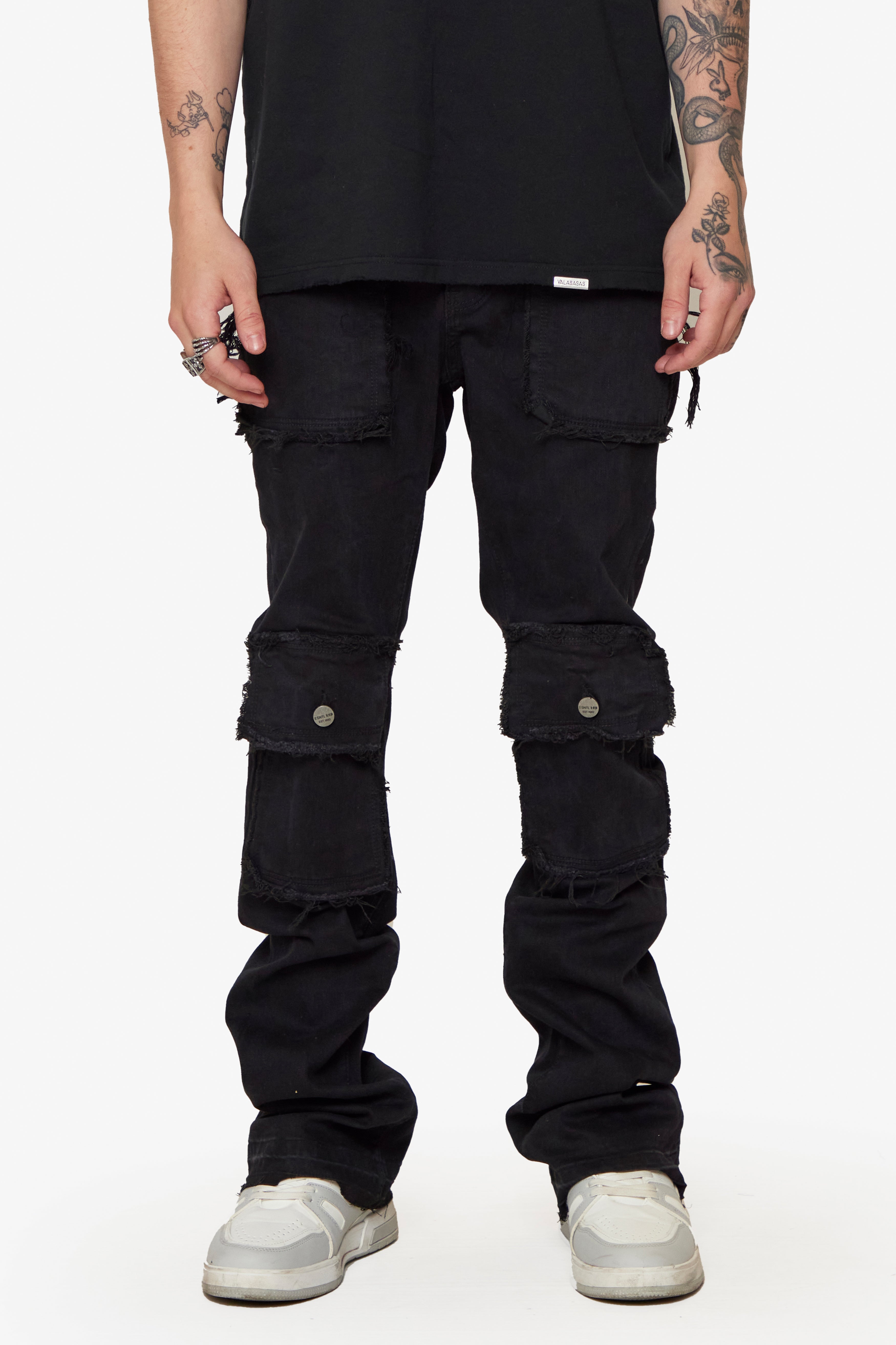 ESNTL LAB JEANS "BANDIT" BLACK