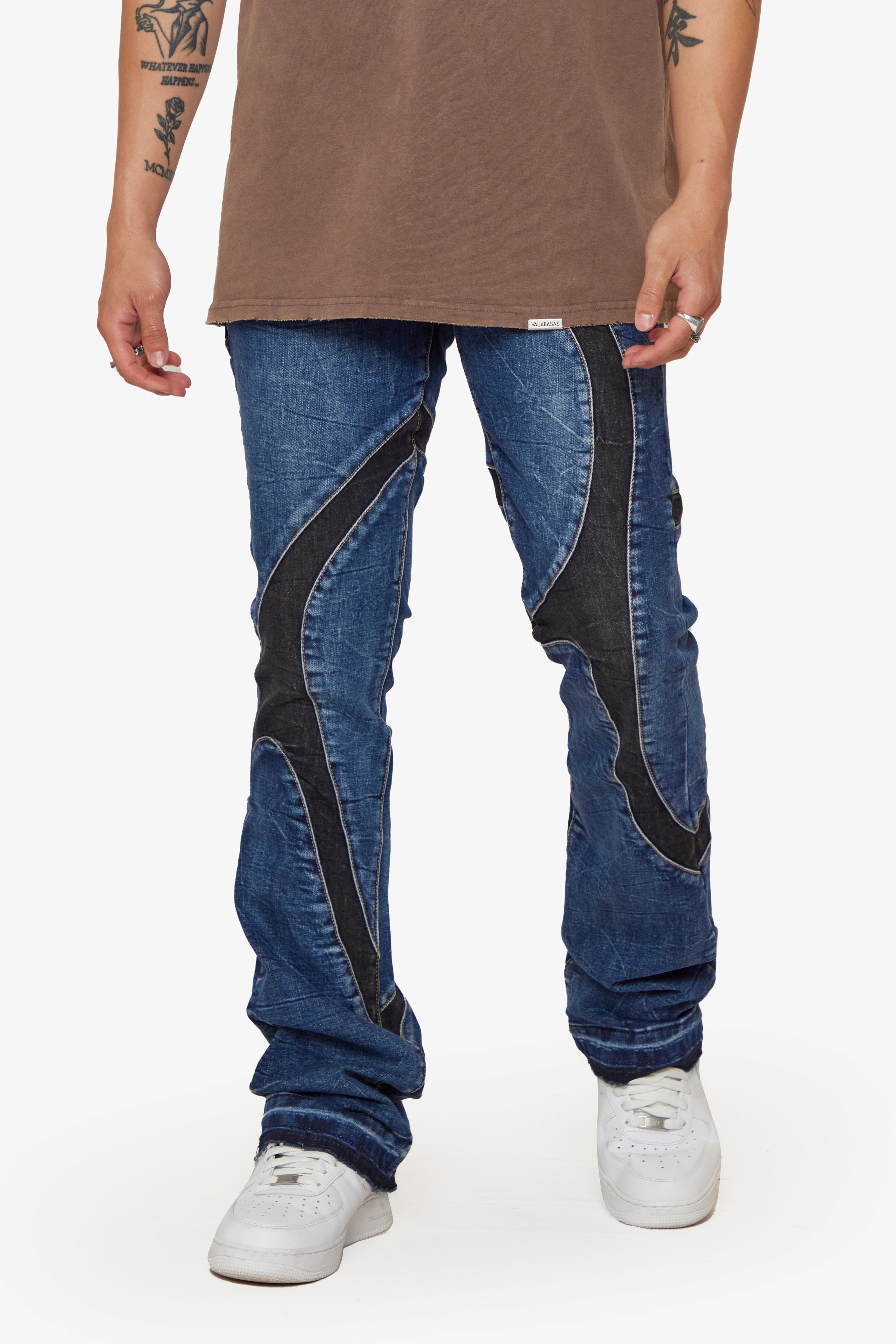 ESNTL LAB STACKED "ASHEB" BLUE WASH