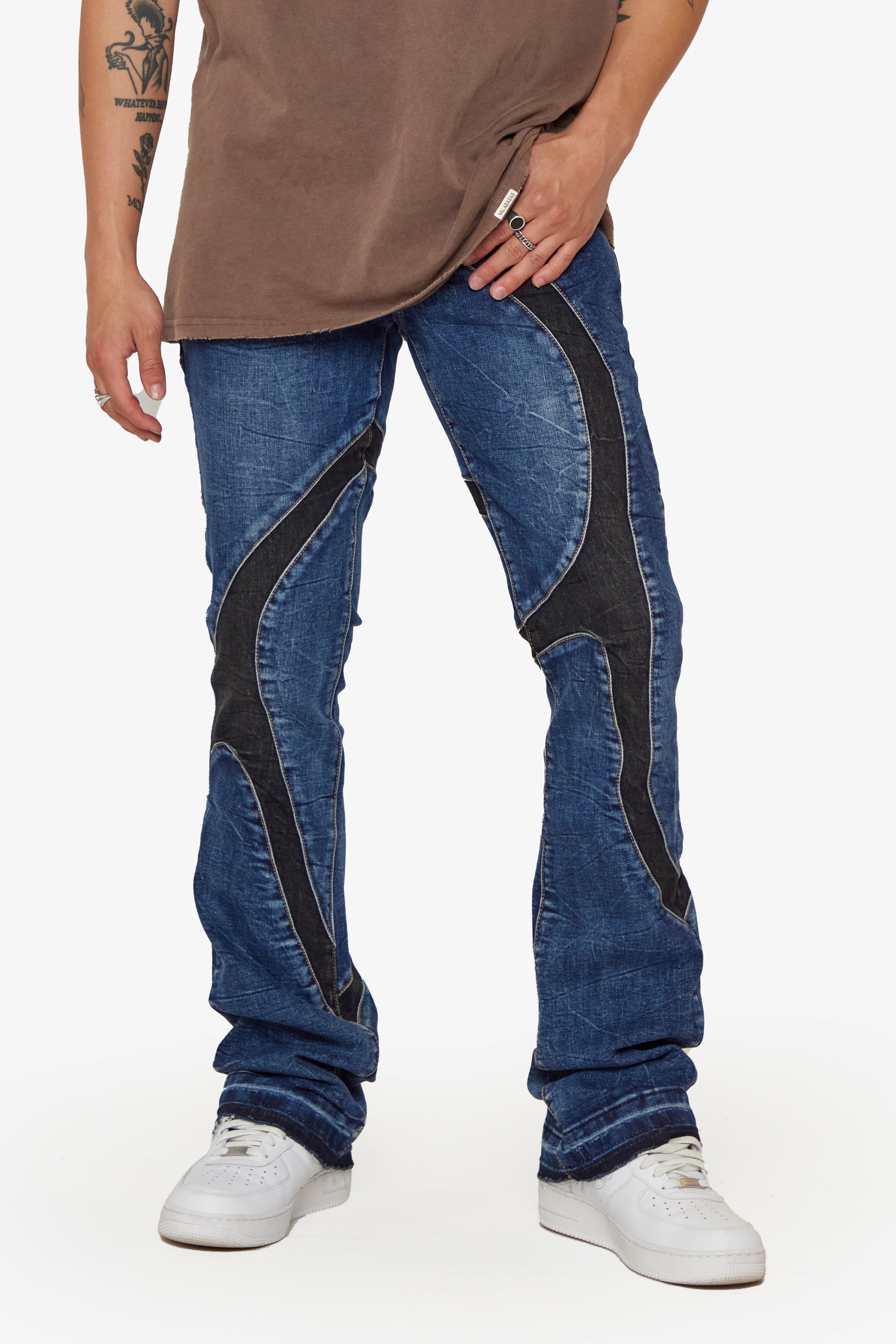 ESNTL LAB STACKED "ASHEB" BLUE WASH