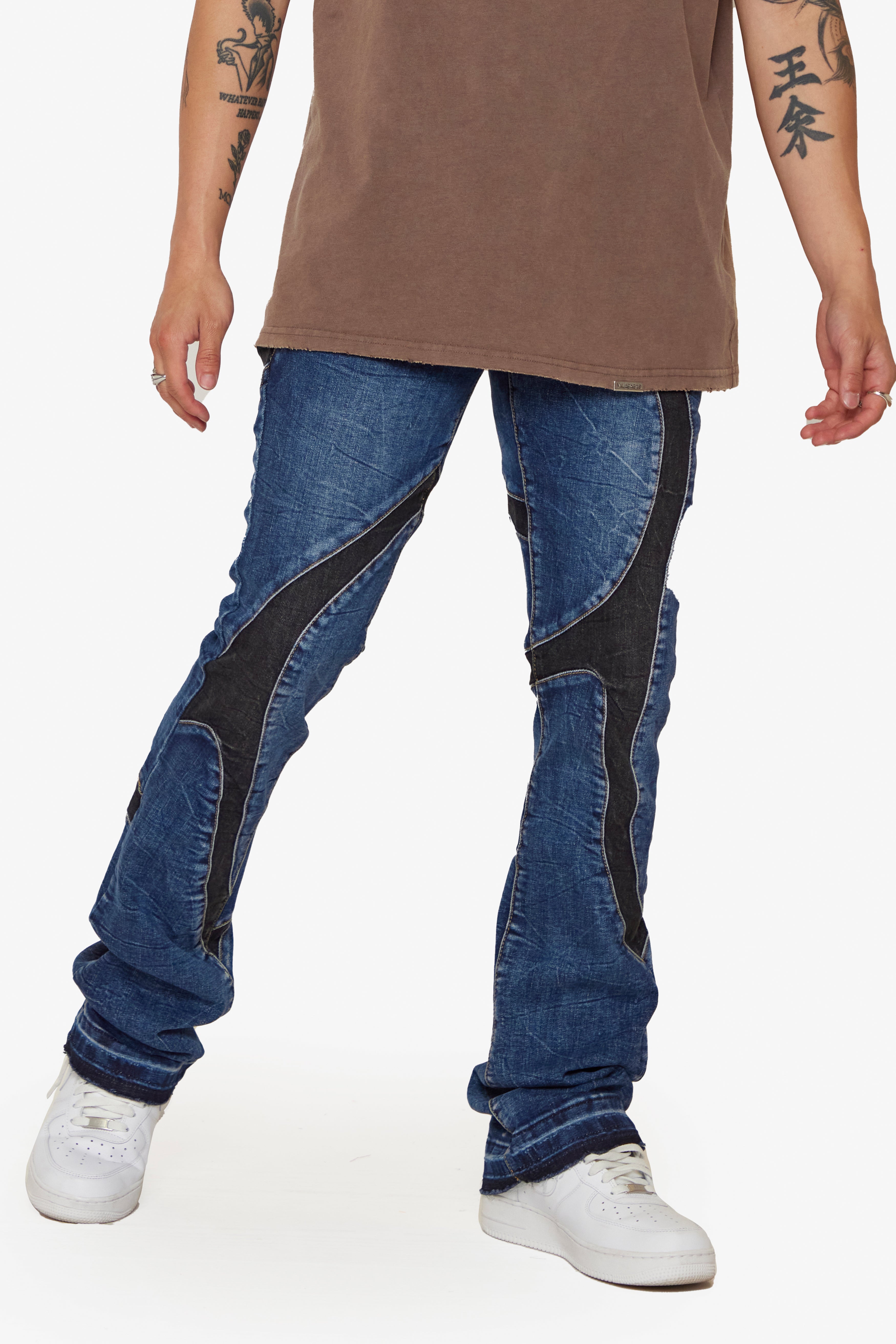 ESNTL LAB STACKED "ASHEB" BLUE WASH