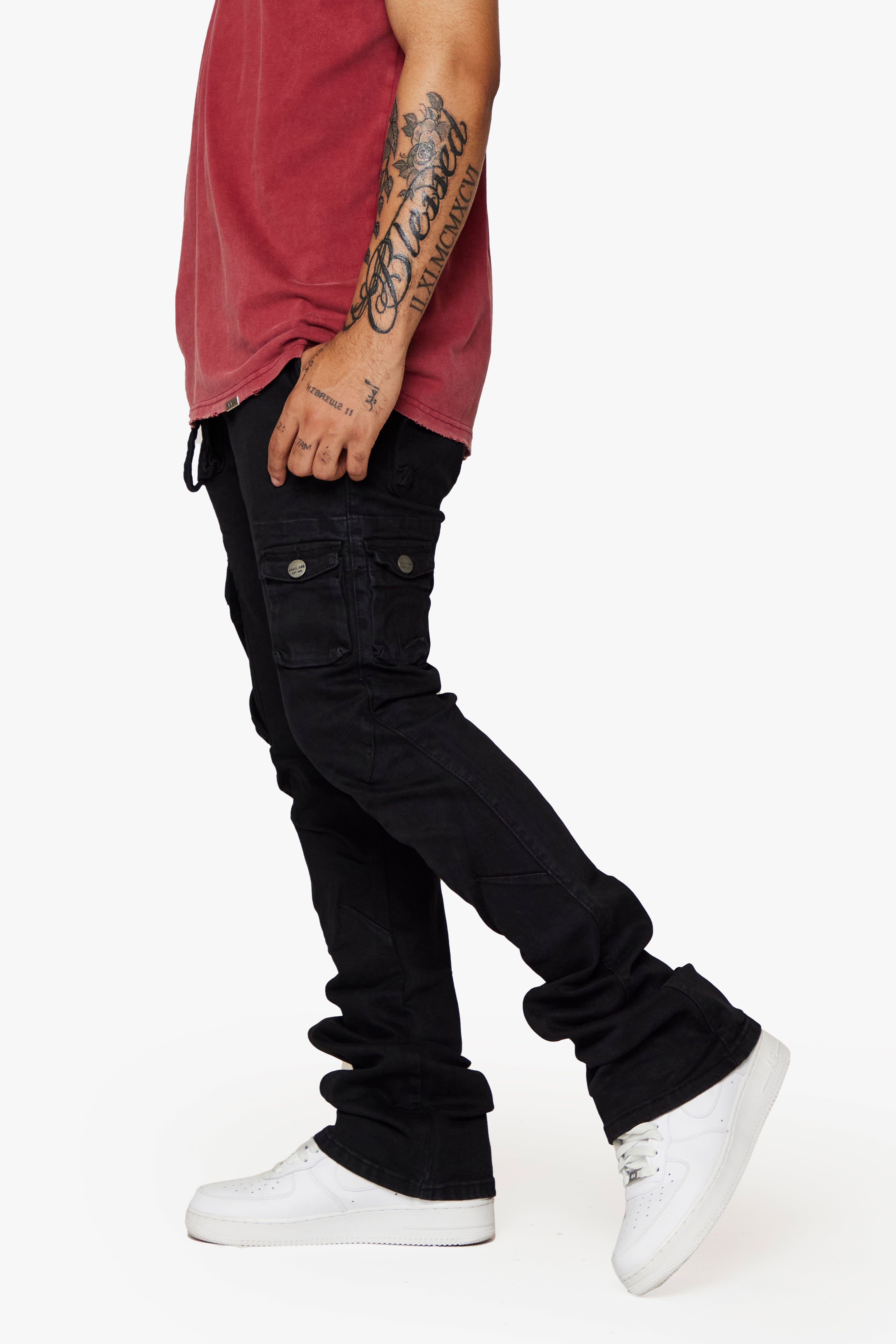 ESNTL LAB JEANS "ODIN" BLACK