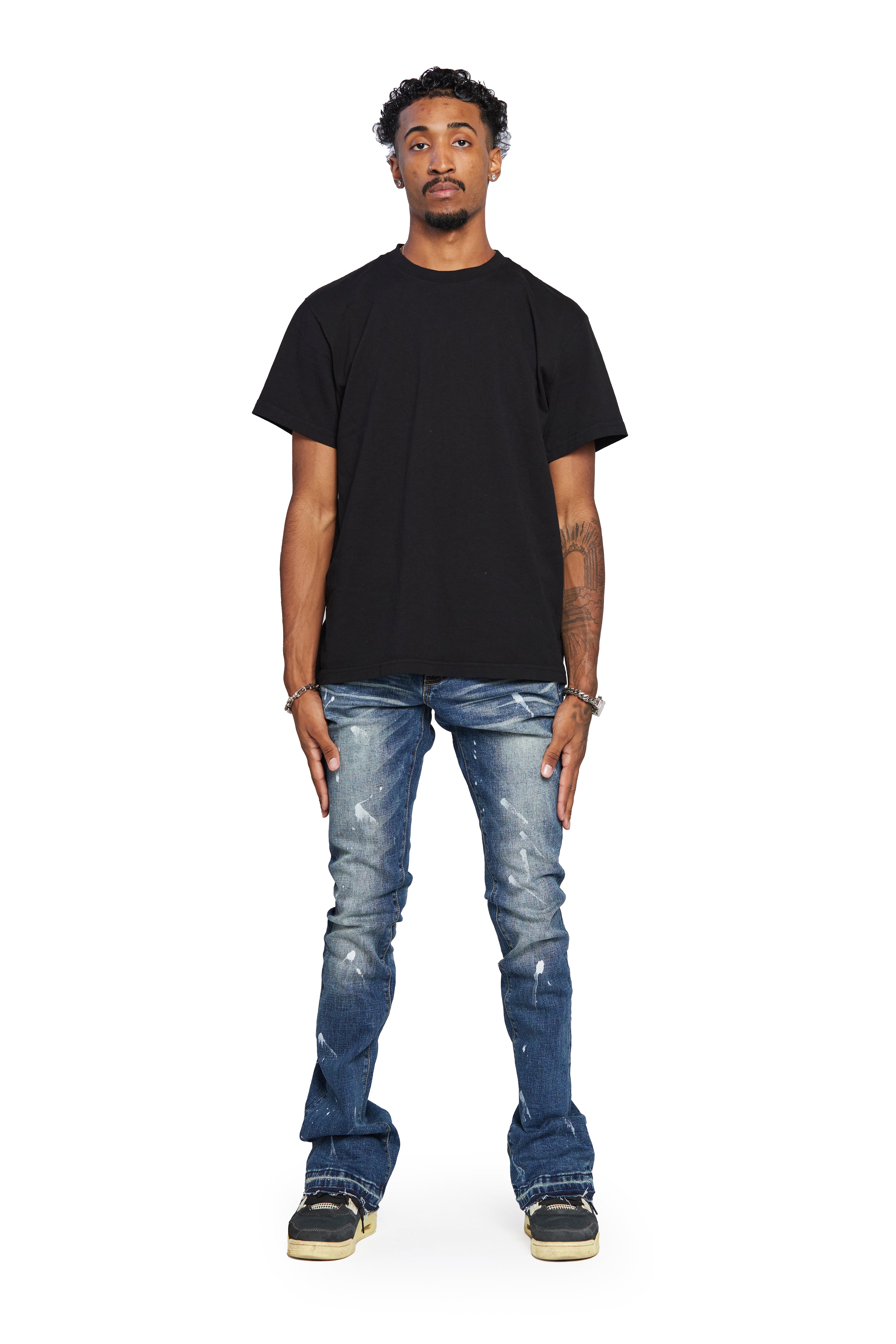 ESNTL LAB STACKED "MR. ESNTL" LT. WASHED