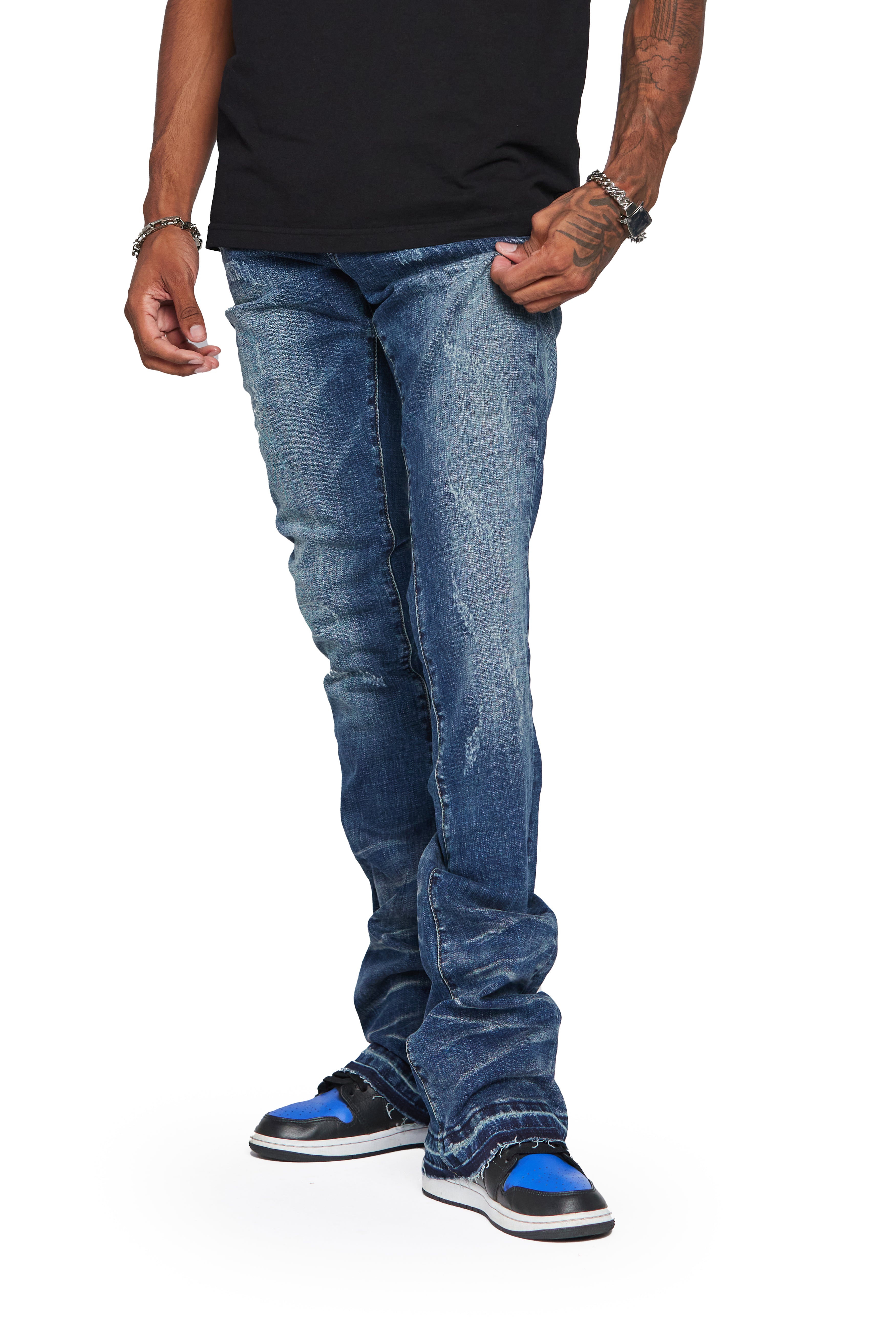 ESNTL LAB STACKED "MR. ESNTL" VINTAGE BLUE