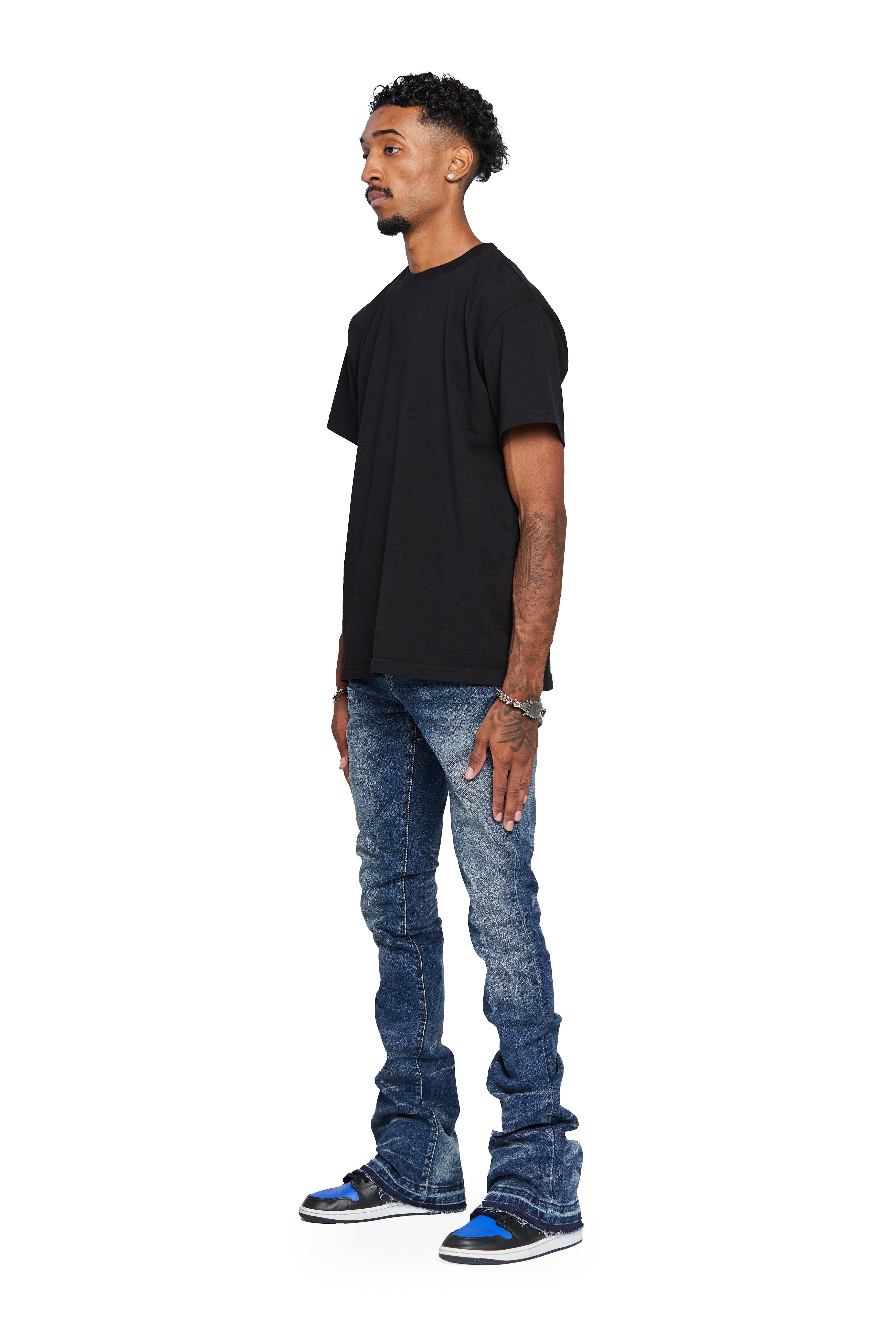 ESNTL LAB STACKED "MR. ESNTL" VINTAGE BLUE