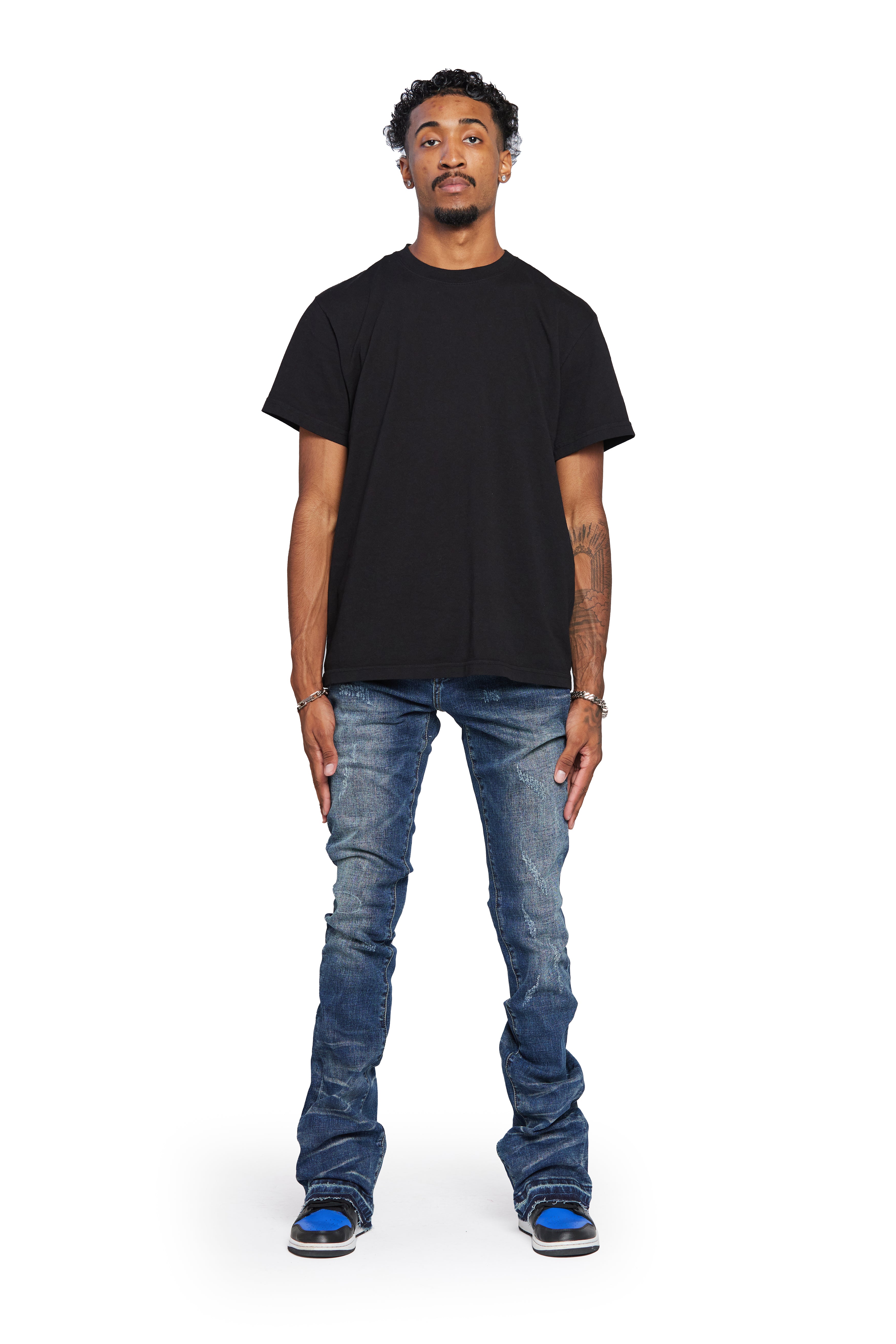 ESNTL LAB STACKED "MR. ESNTL" VINTAGE BLUE