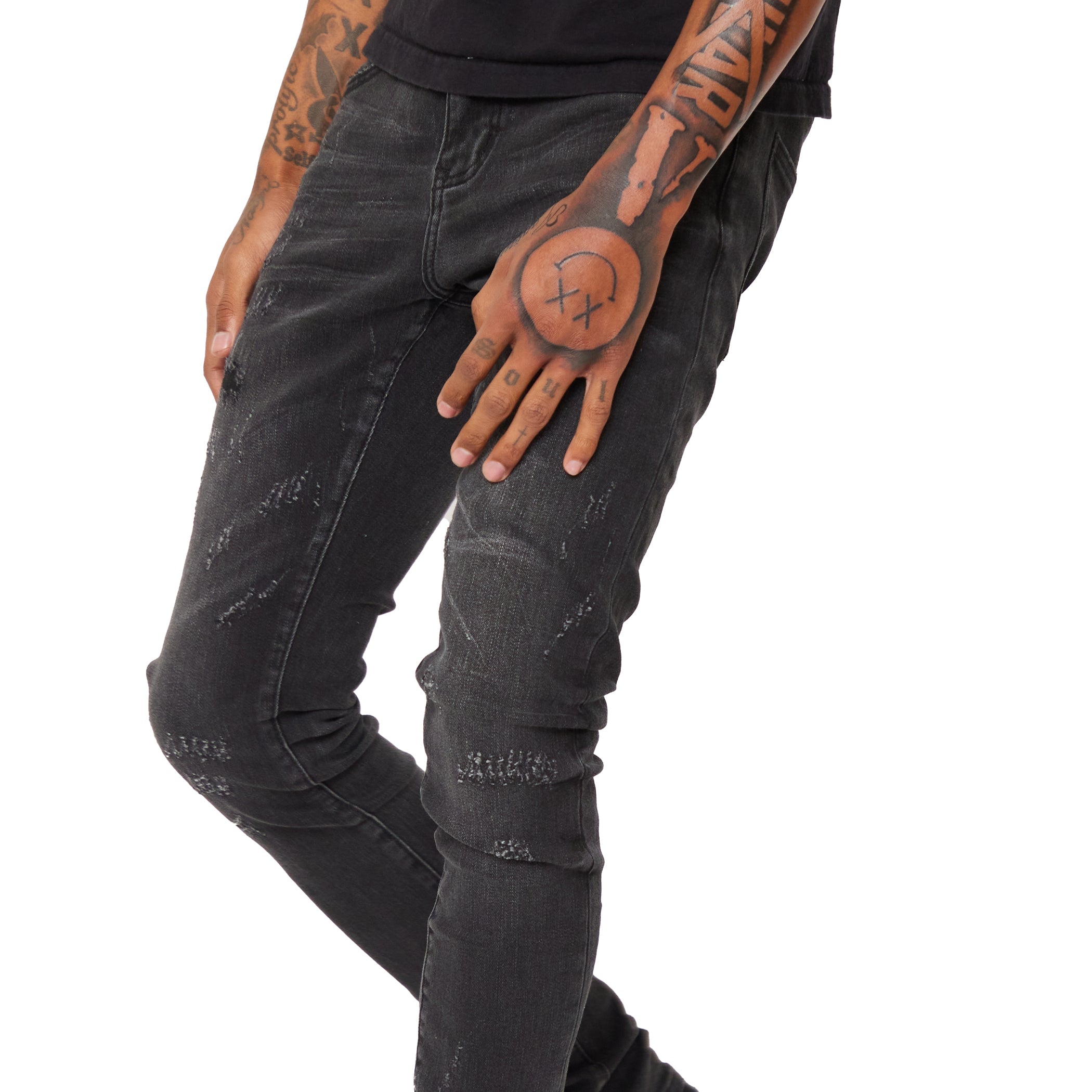 ESNTL LAB JEANS "GALAXY" WASHED BLACK