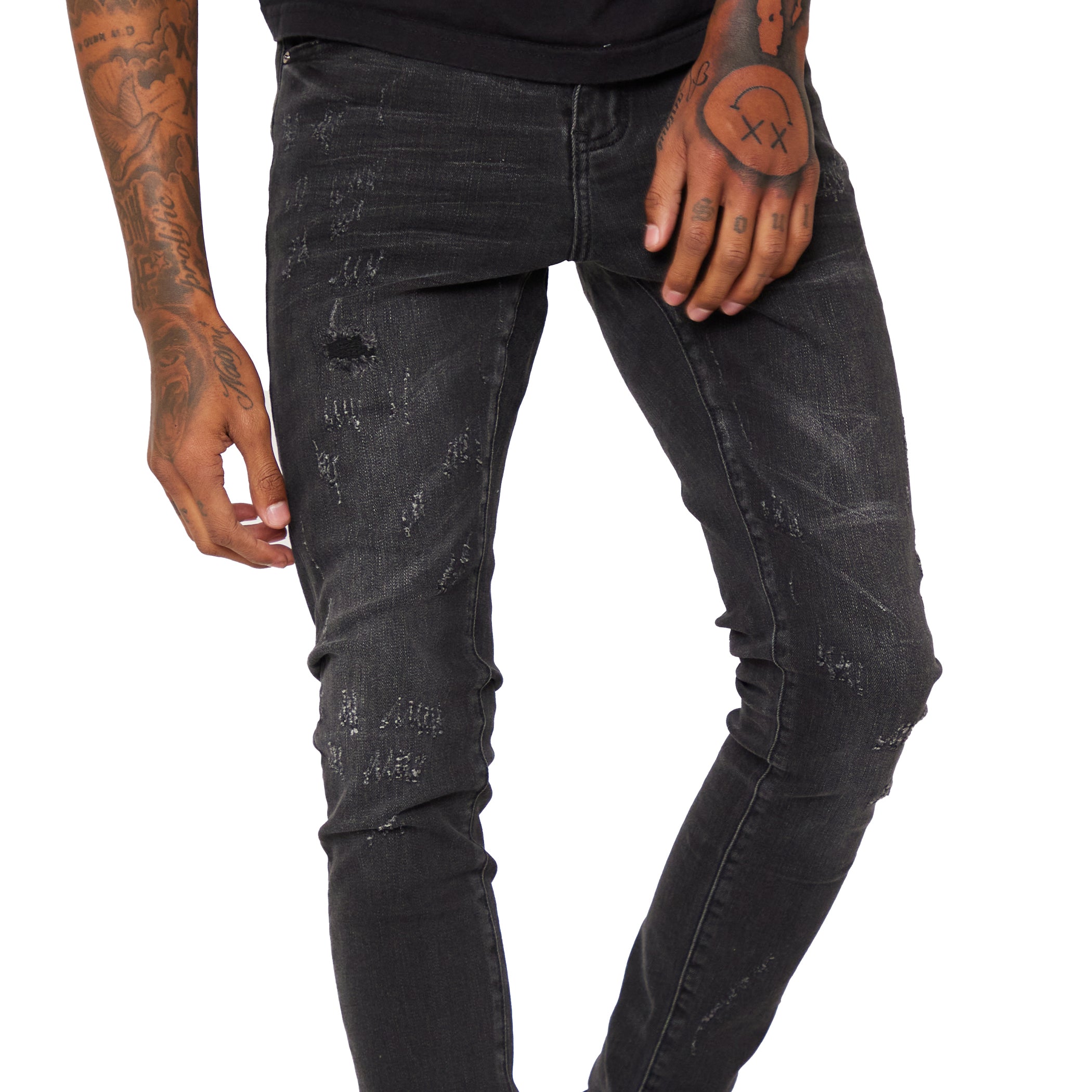 ESNTL LAB JEANS "GALAXY" WASHED BLACK
