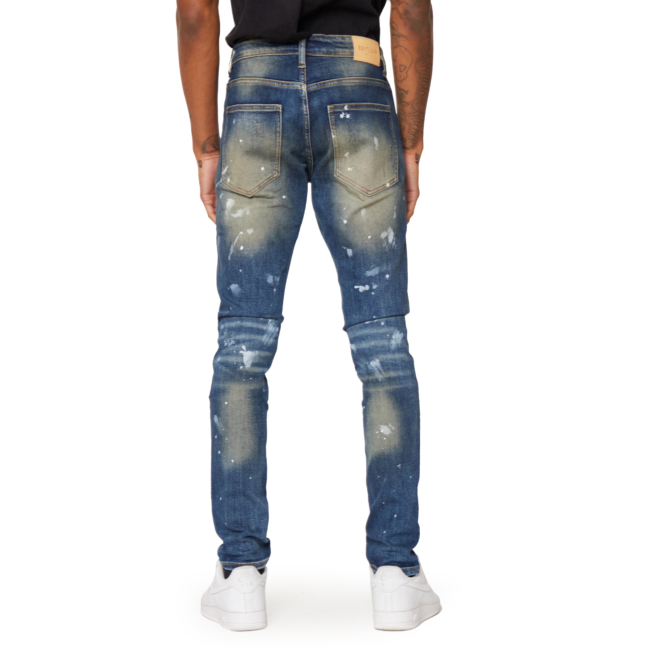 ESNTL LAB JEANS "CRUDE" DIRTY WASH BLUE