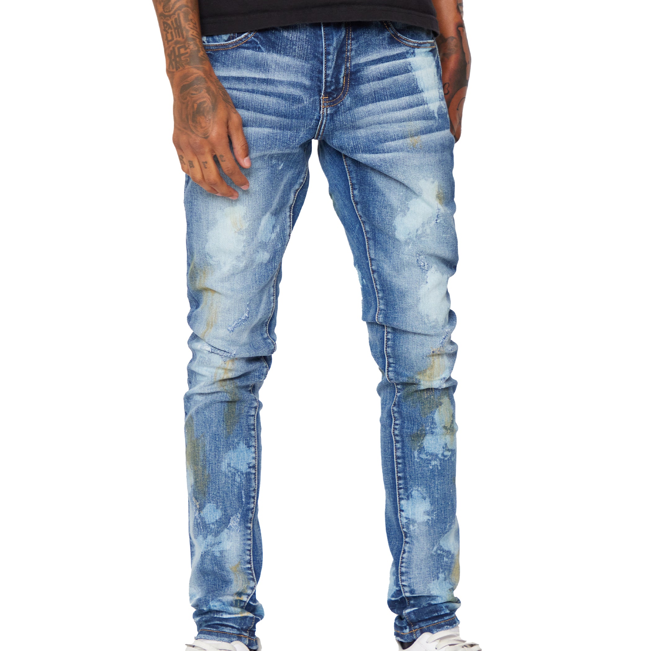 ESNTL LAB JEANS "BIOHAZARD" DARK BLUE