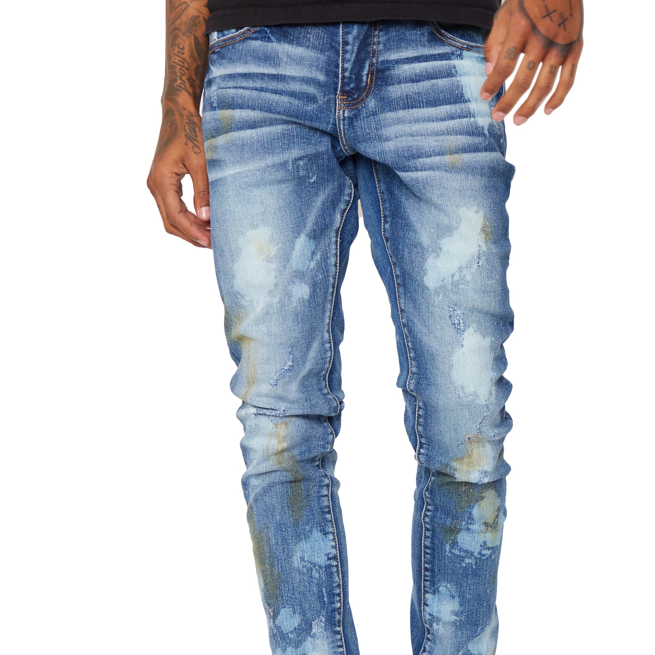 ESNTL LAB JEANS "BIOHAZARD" DARK BLUE
