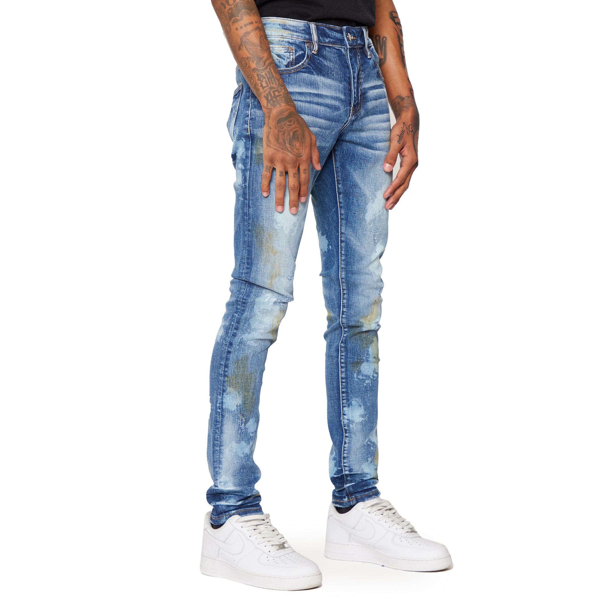 ESNTL LAB JEANS "BIOHAZARD" DARK BLUE