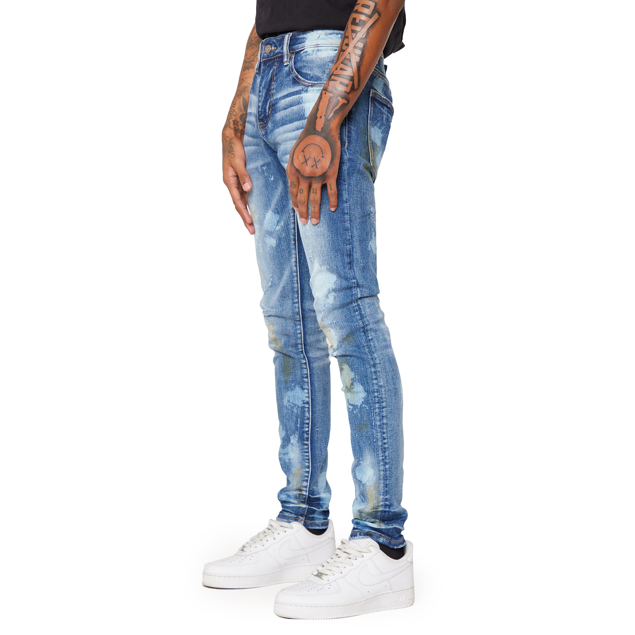 ESNTL LAB JEANS "BIOHAZARD" DARK BLUE