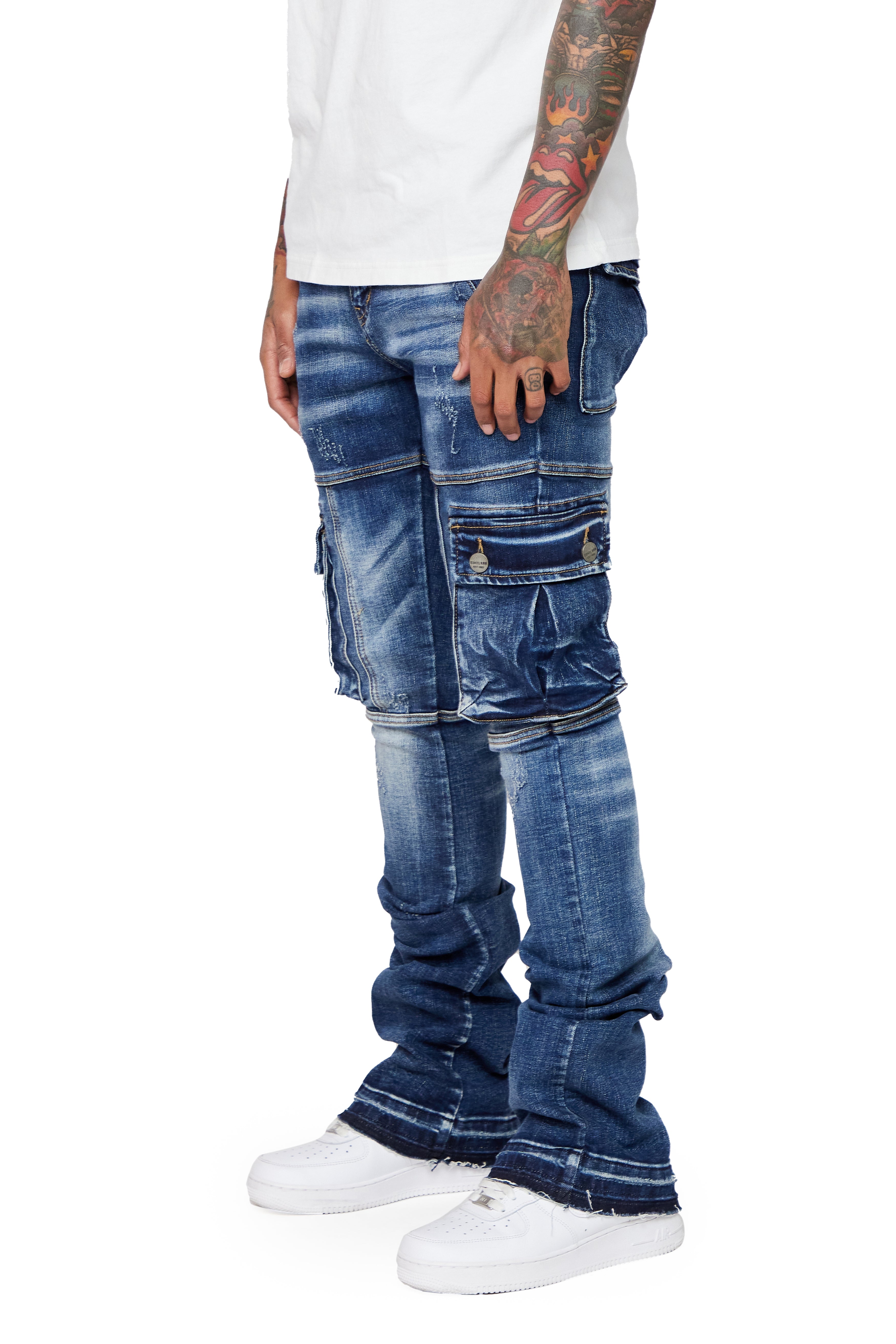 ESNTL LAB STACKED "COUGAR" DK. BLUE