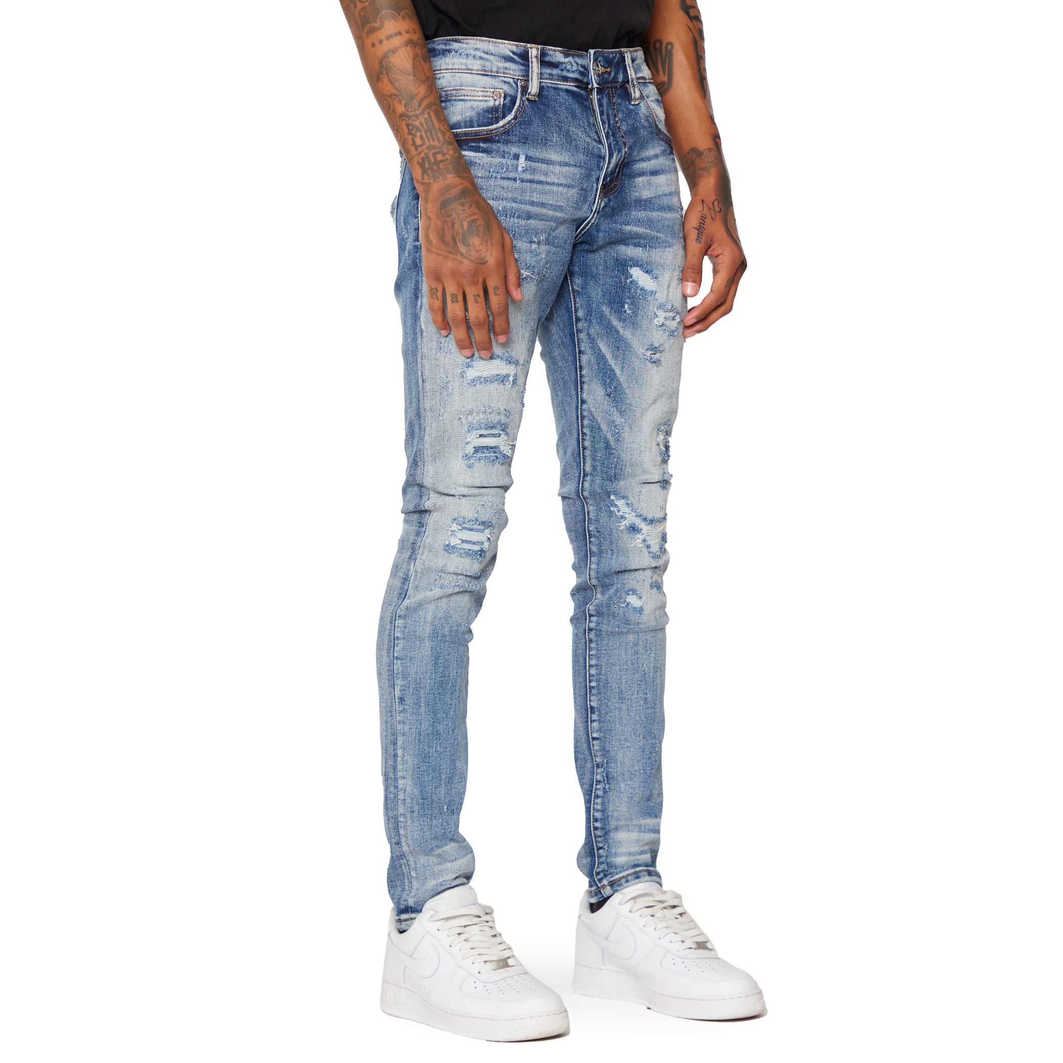 ESNTL LAB JEANS "HYBRID" DARK BLUE
