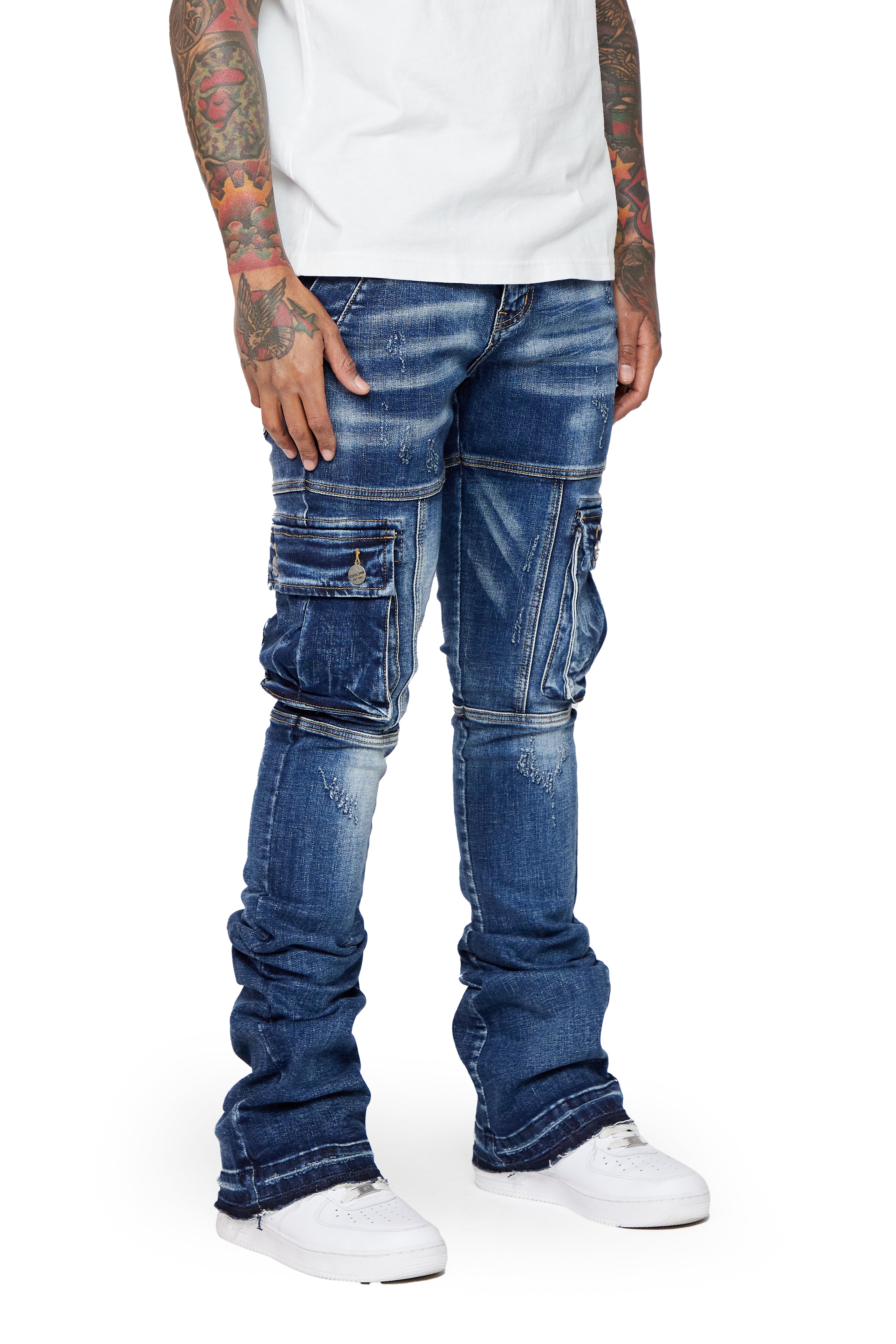 ESNTL LAB STACKED "COUGAR" DK. BLUE