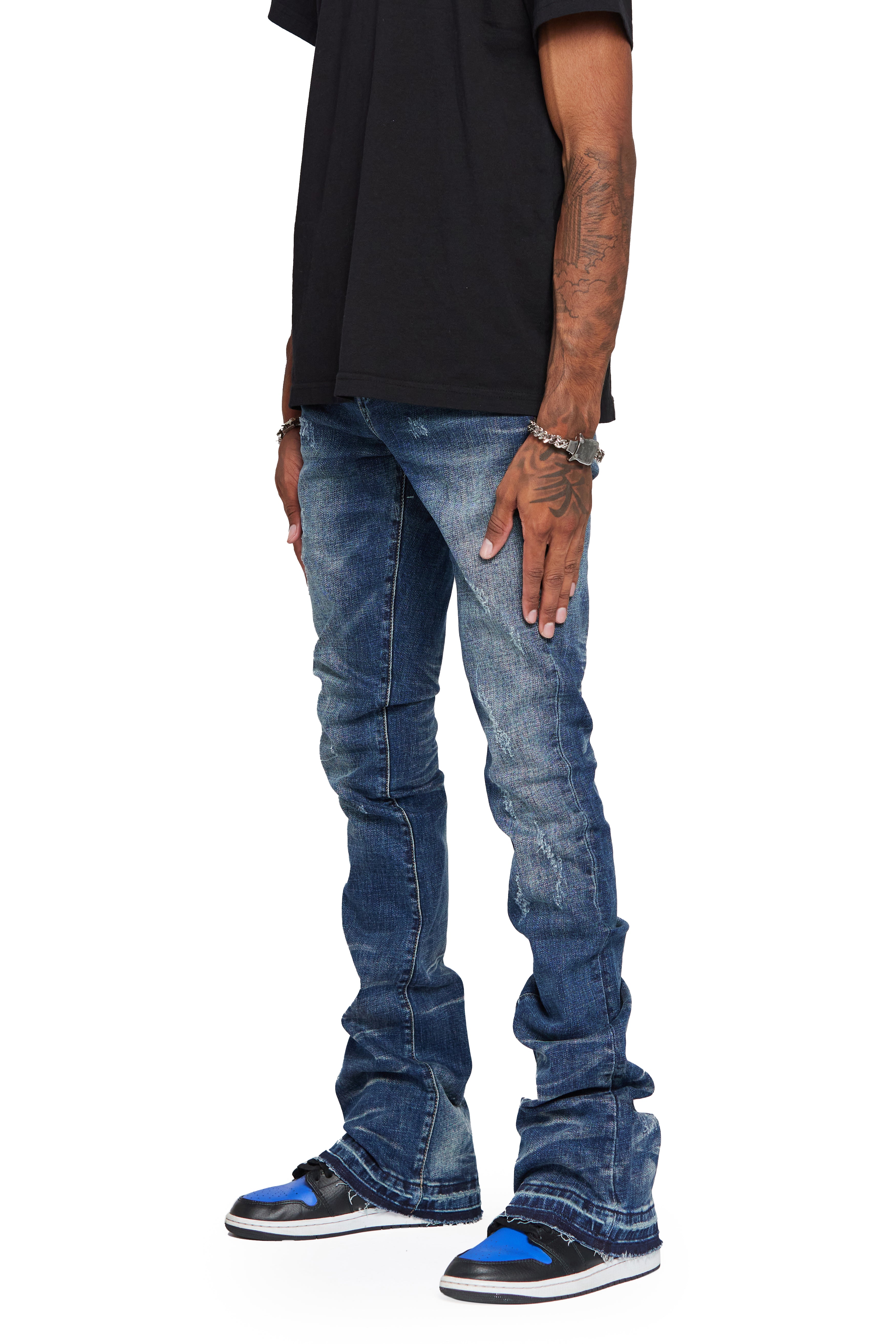 ESNTL LAB STACKED "MR. ESNTL" VINTAGE BLUE