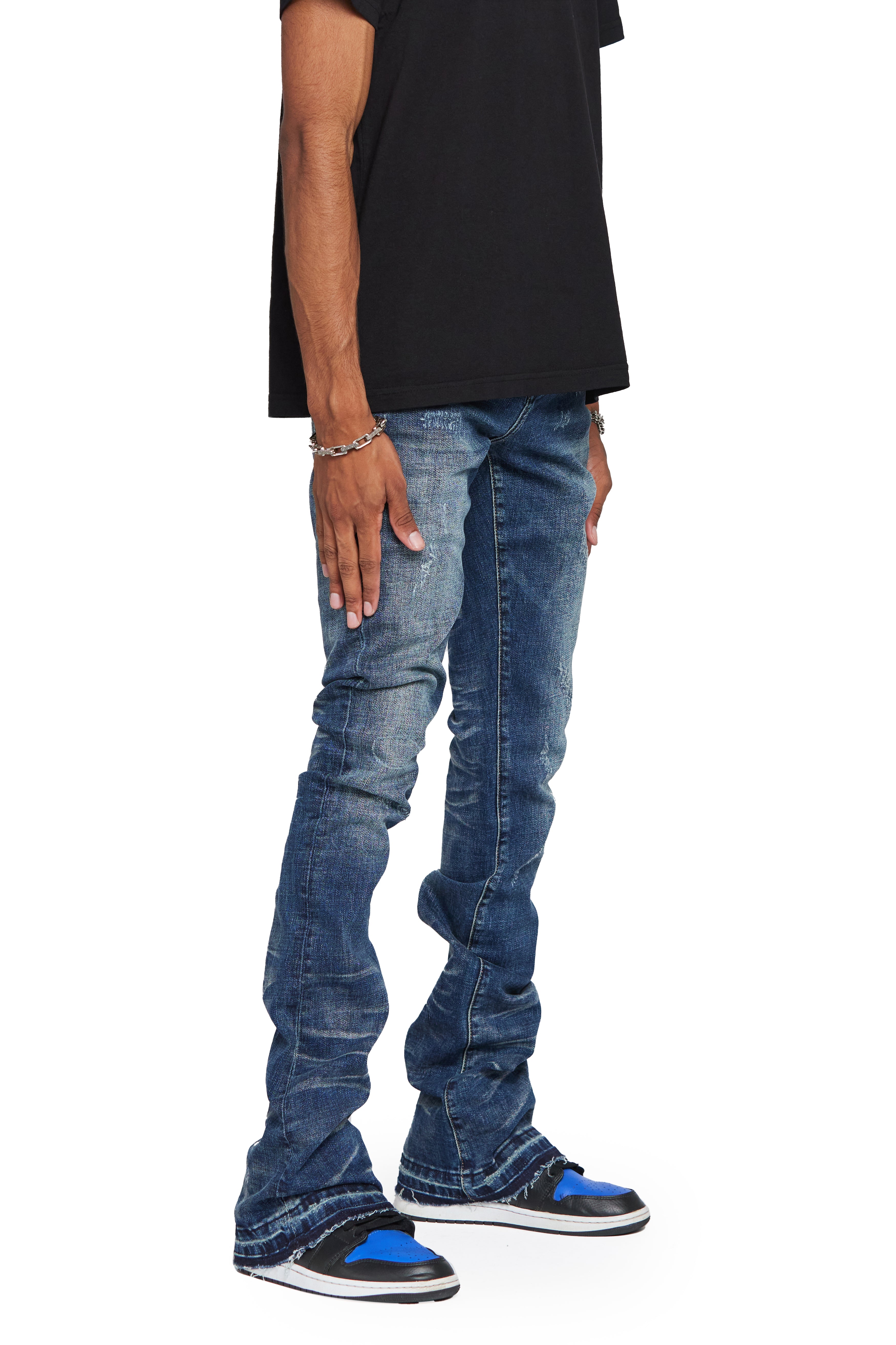 ESNTL LAB STACKED "MR. ESNTL" VINTAGE BLUE