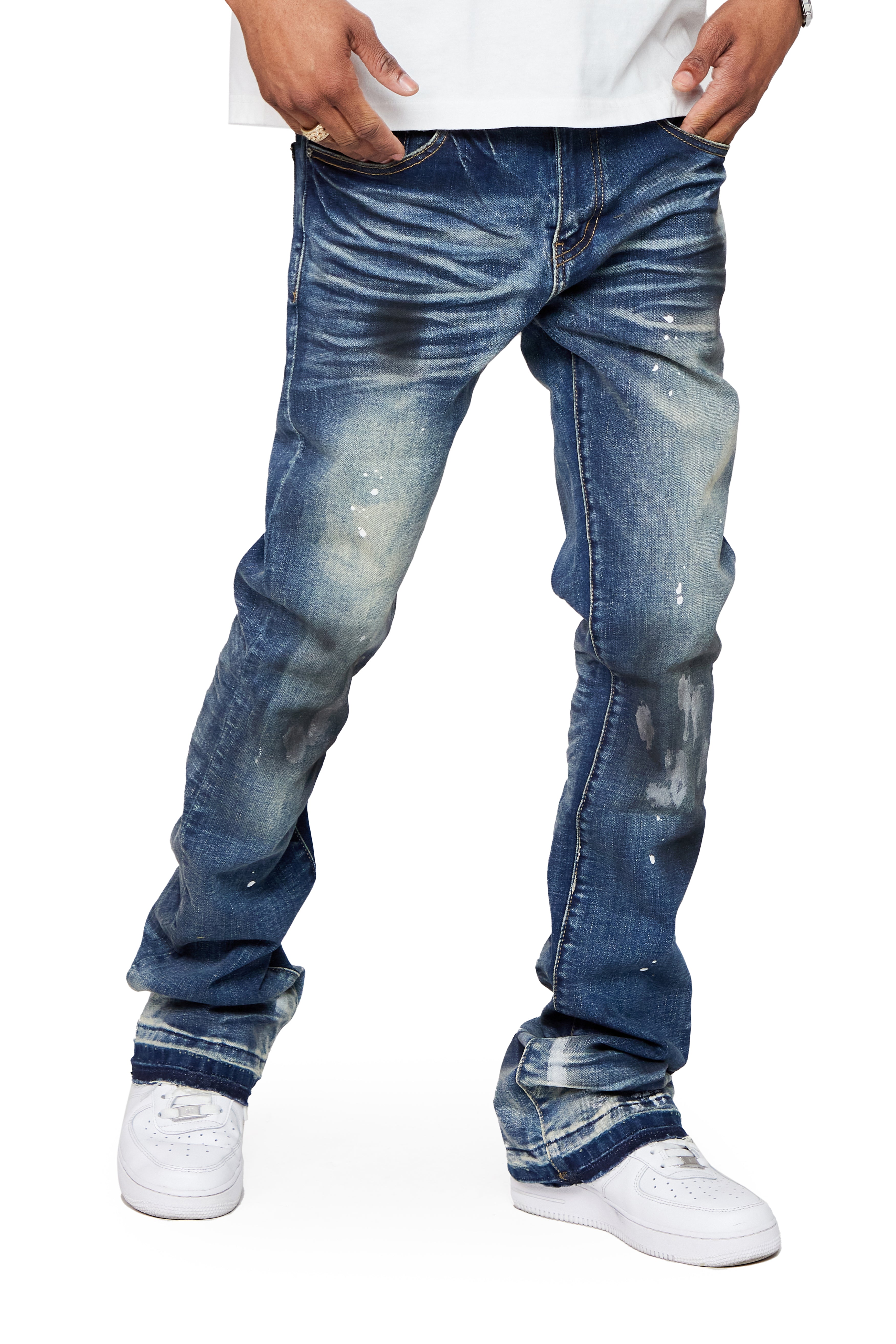 ESNTL LAB STACKED "STARDOM" DIRTY BLUE