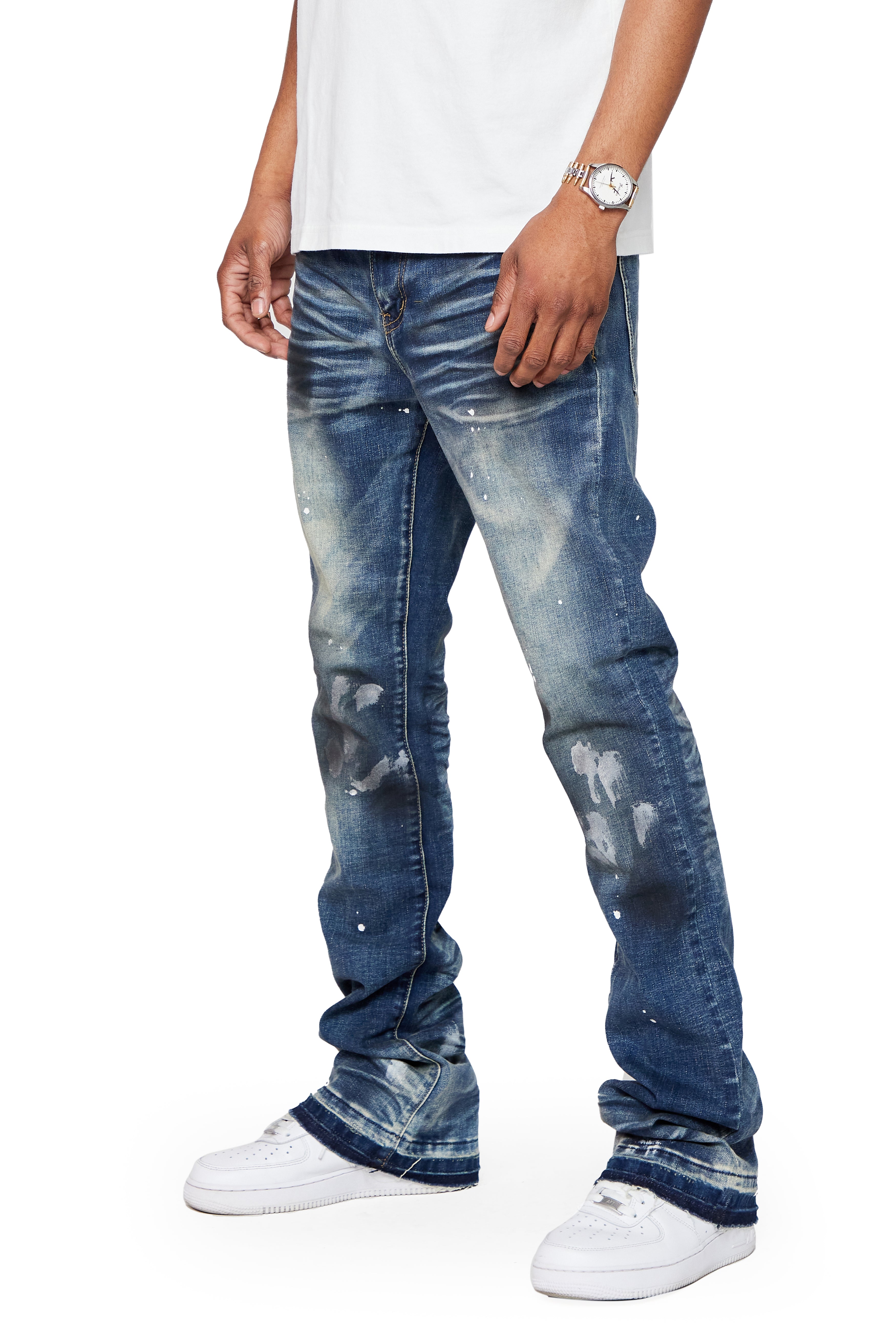 ESNTL LAB STACKED "STARDOM" DIRTY BLUE