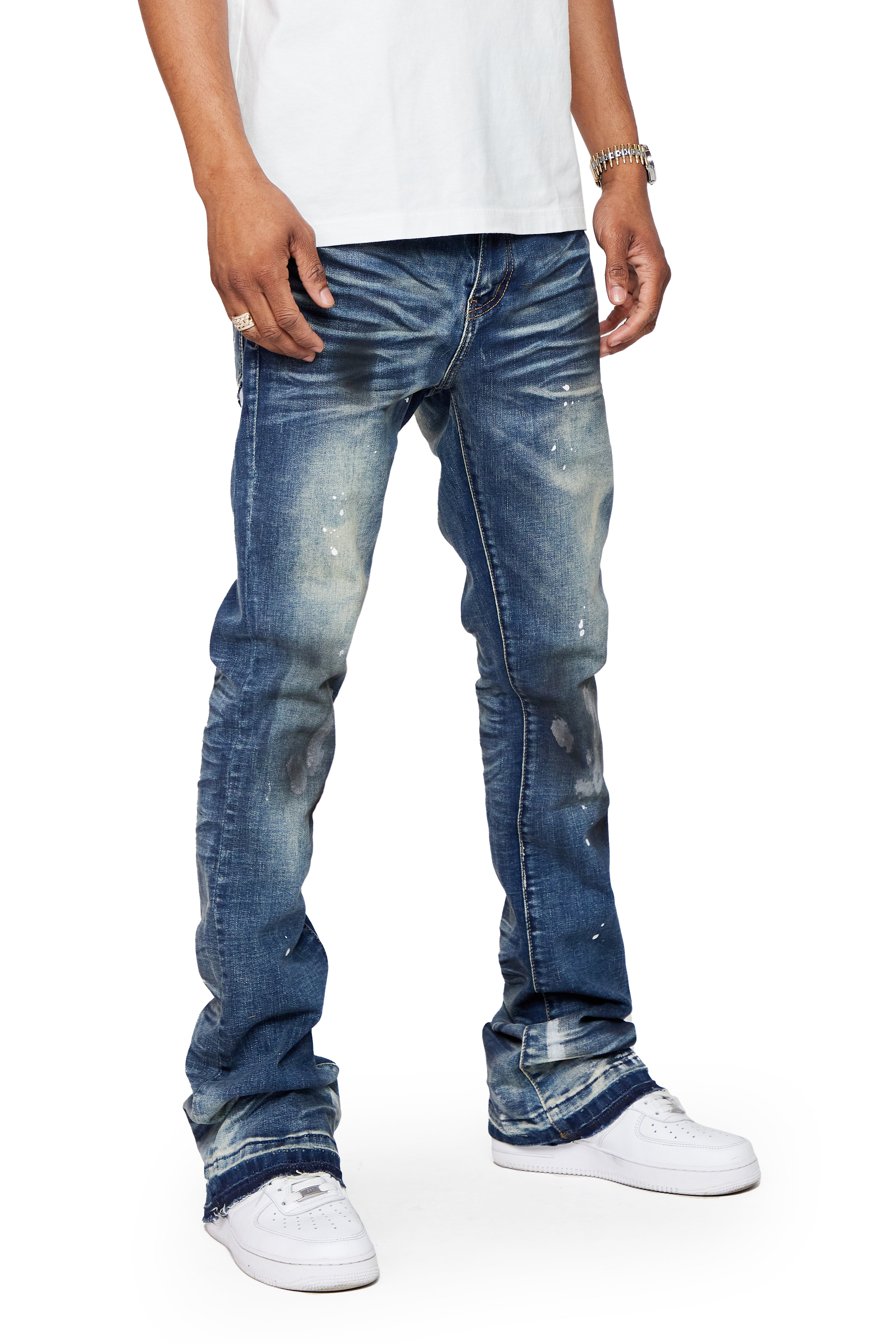 ESNTL LAB STACKED "STARDOM" DIRTY BLUE