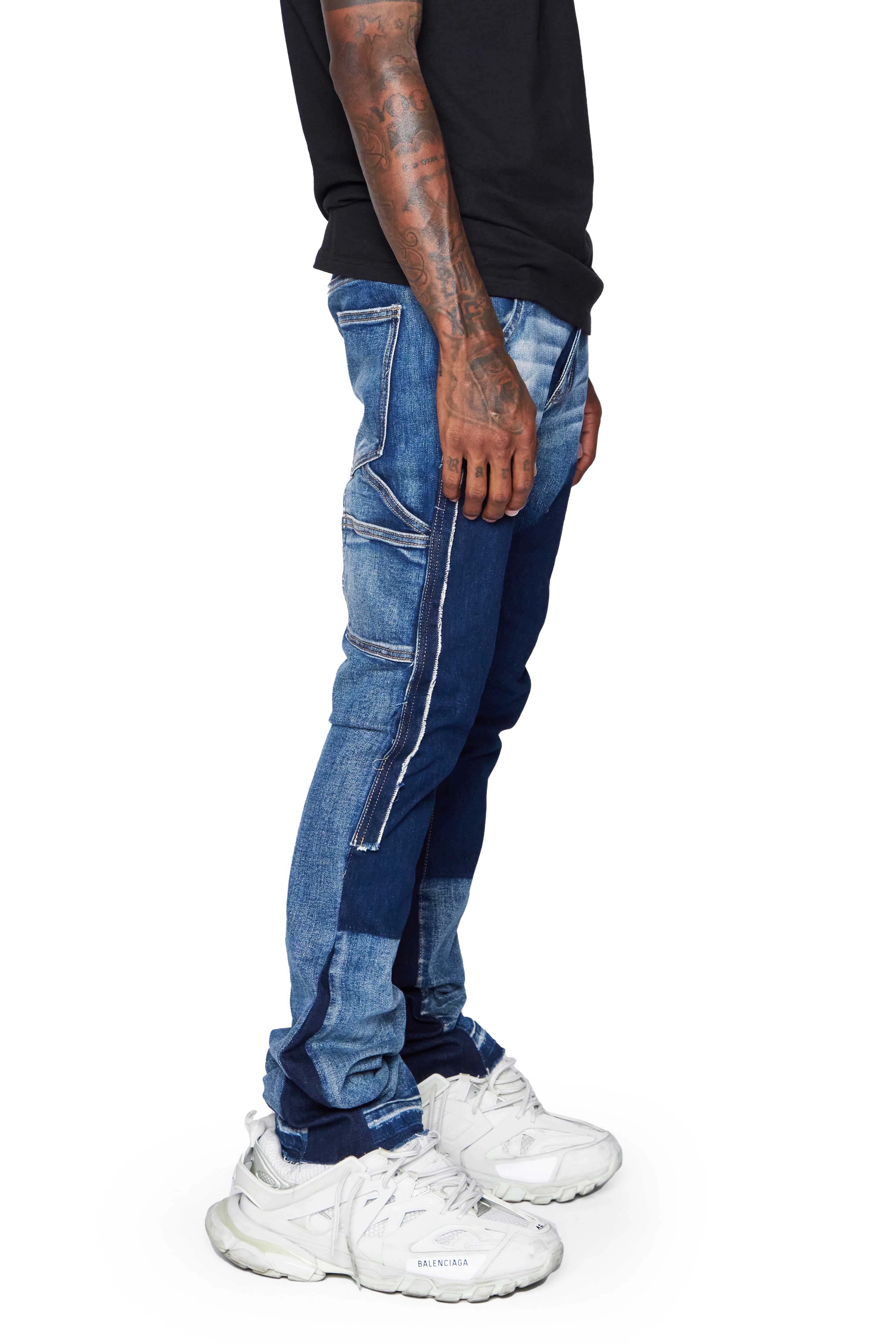 ESNTL LAB STACKED "NAEDIZEL" DK BLUE