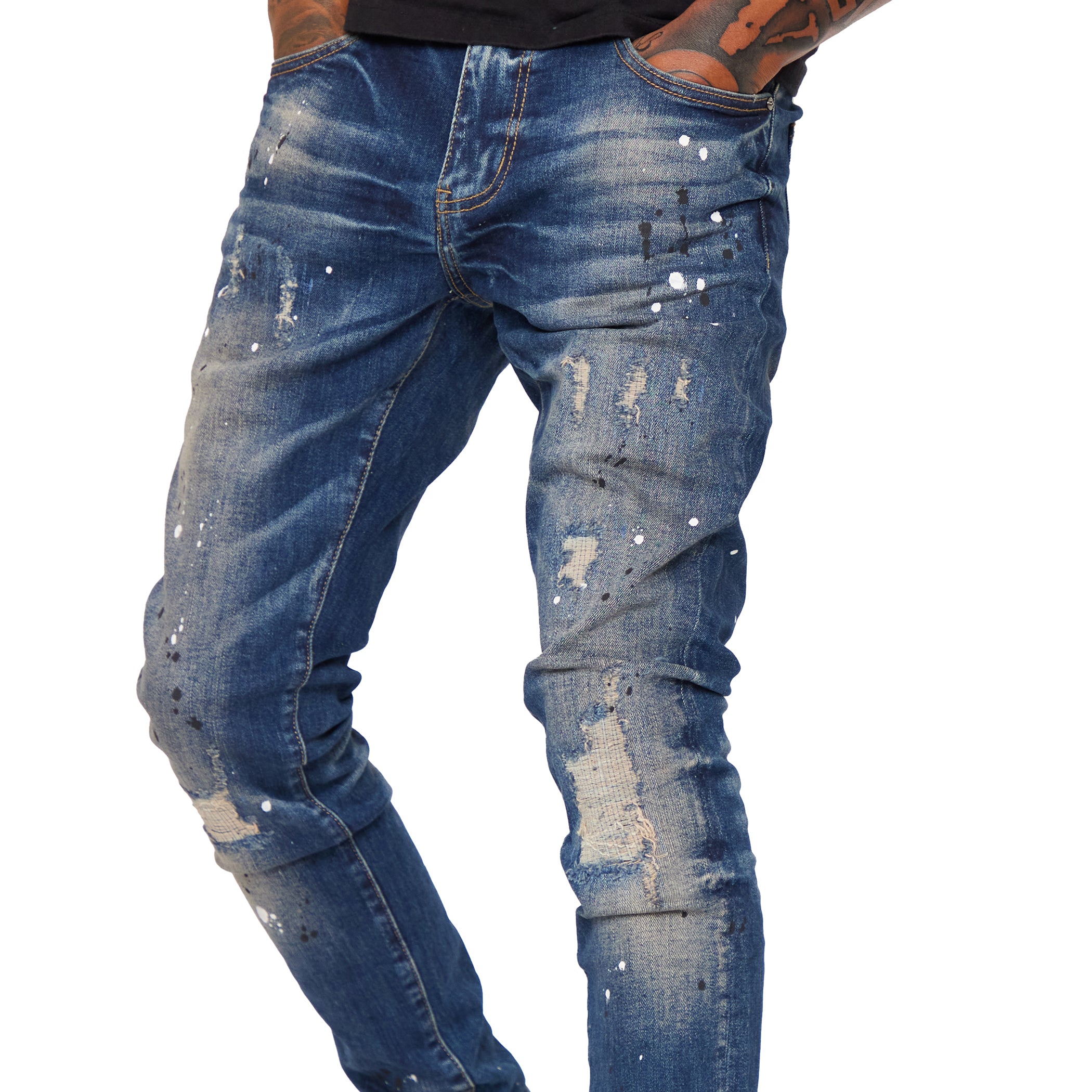 ESNTL LAB JEANS "RADIOACTIVE" DARK BLUE