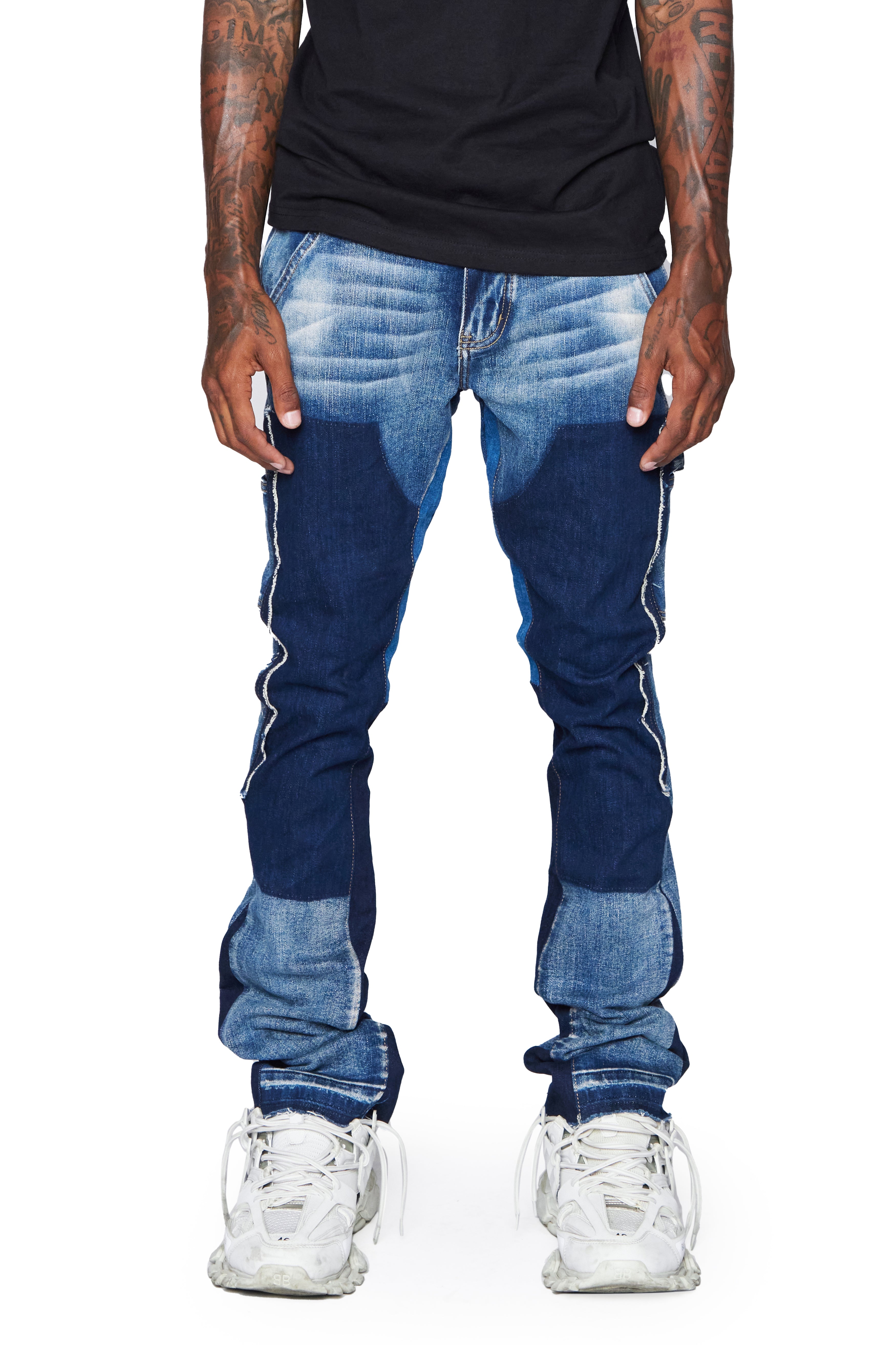 ESNTL LAB STACKED "NAEDIZEL" DK BLUE