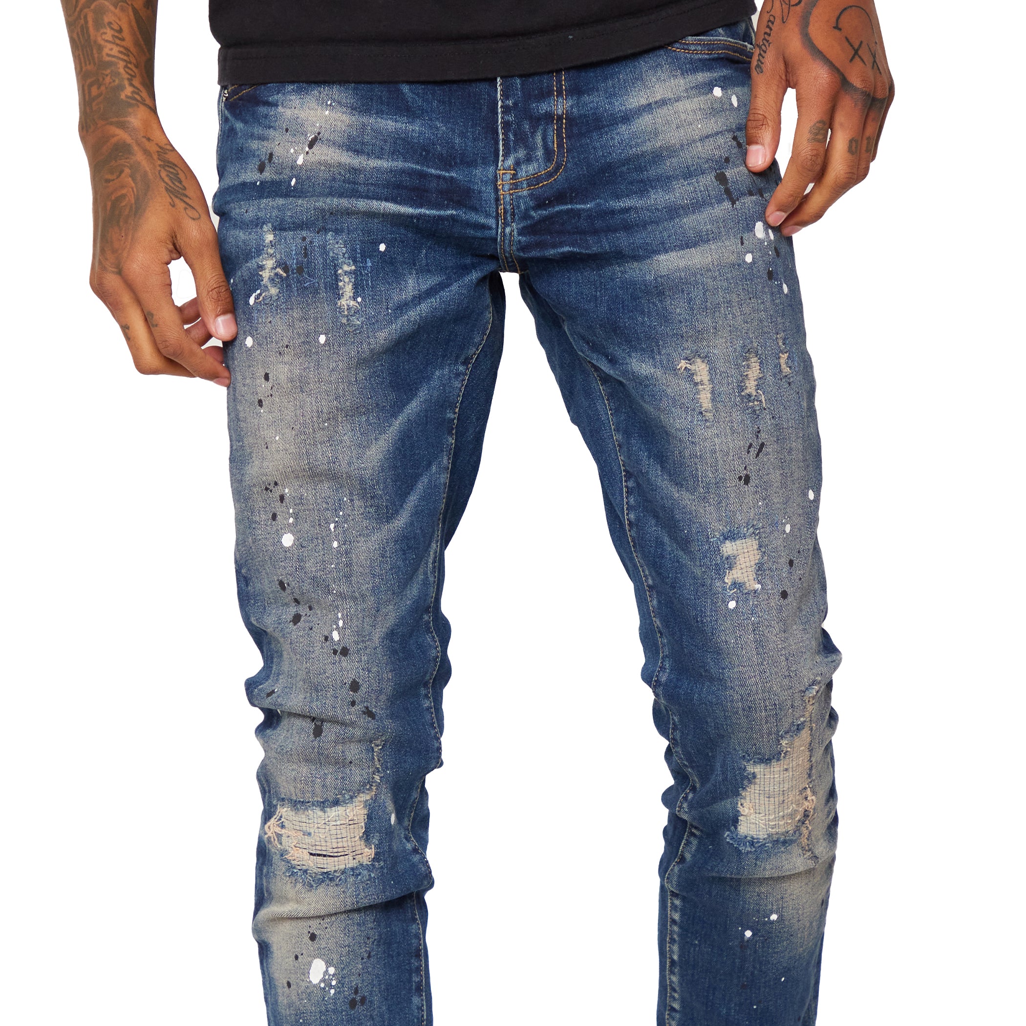 ESNTL LAB JEANS "RADIOACTIVE" DARK BLUE