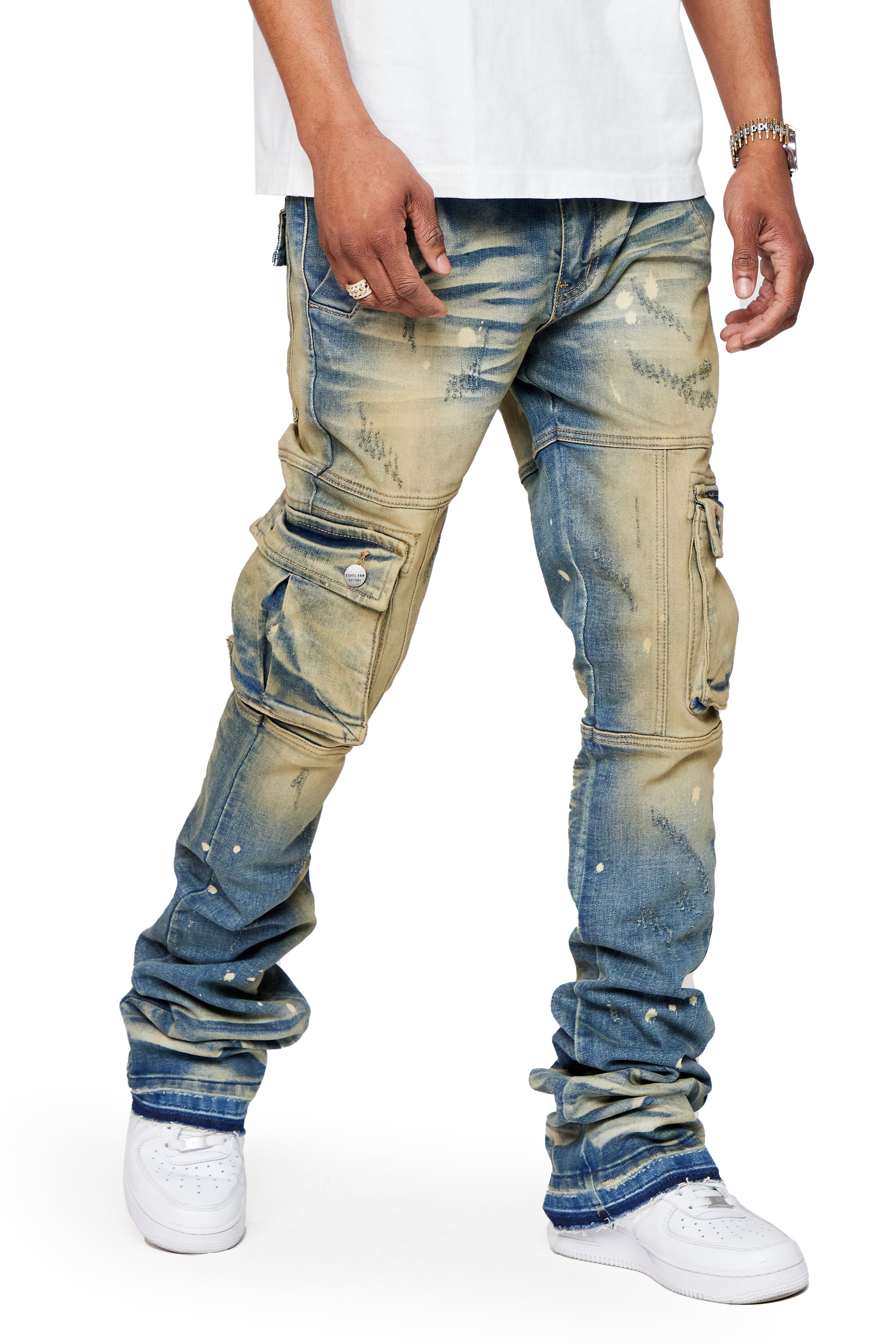 ESNTL LAB STACKED "COUGAR" VINTAGE WASH