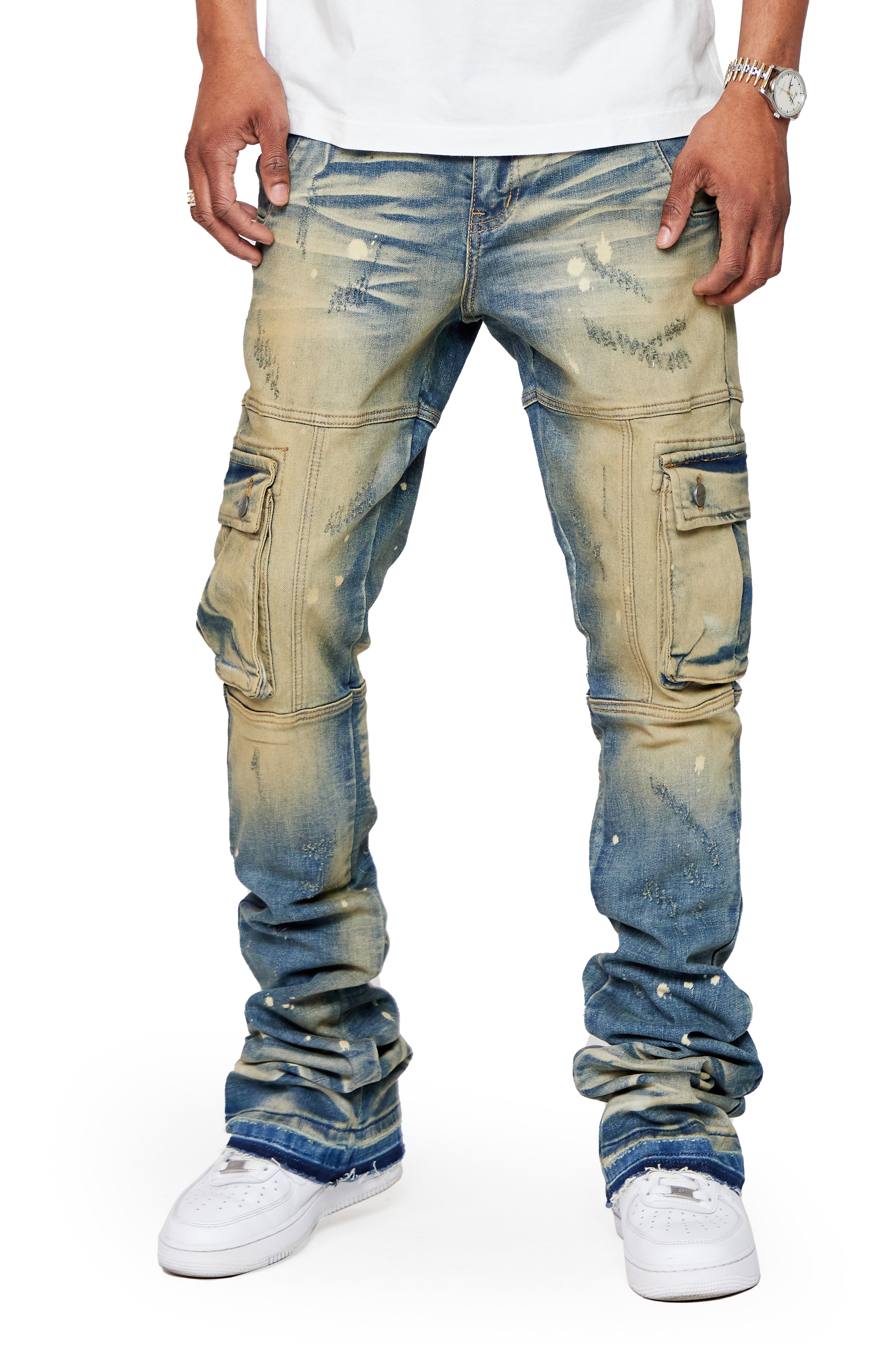 ESNTL LAB STACKED "COUGAR" VINTAGE WASH