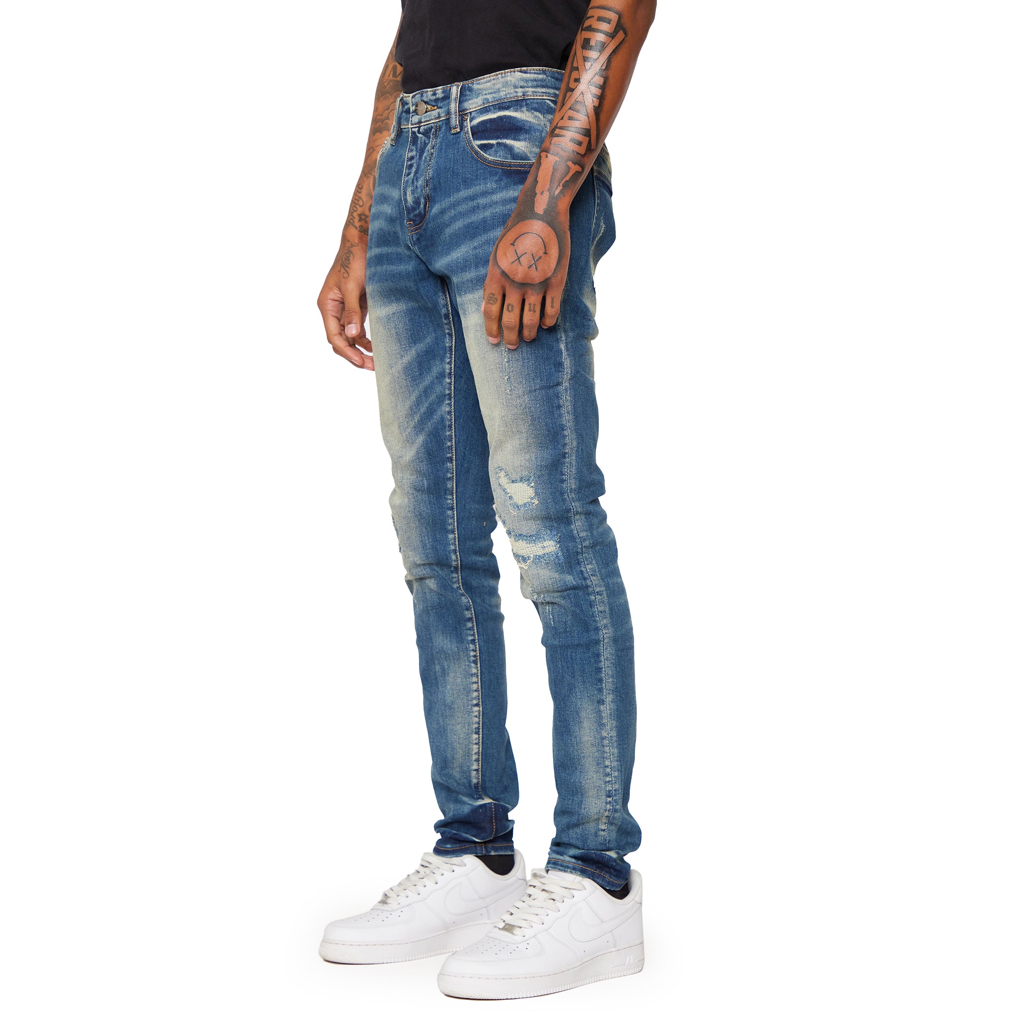 ESNTL LAB JEANS "ENGINEER" WASHED BLUE