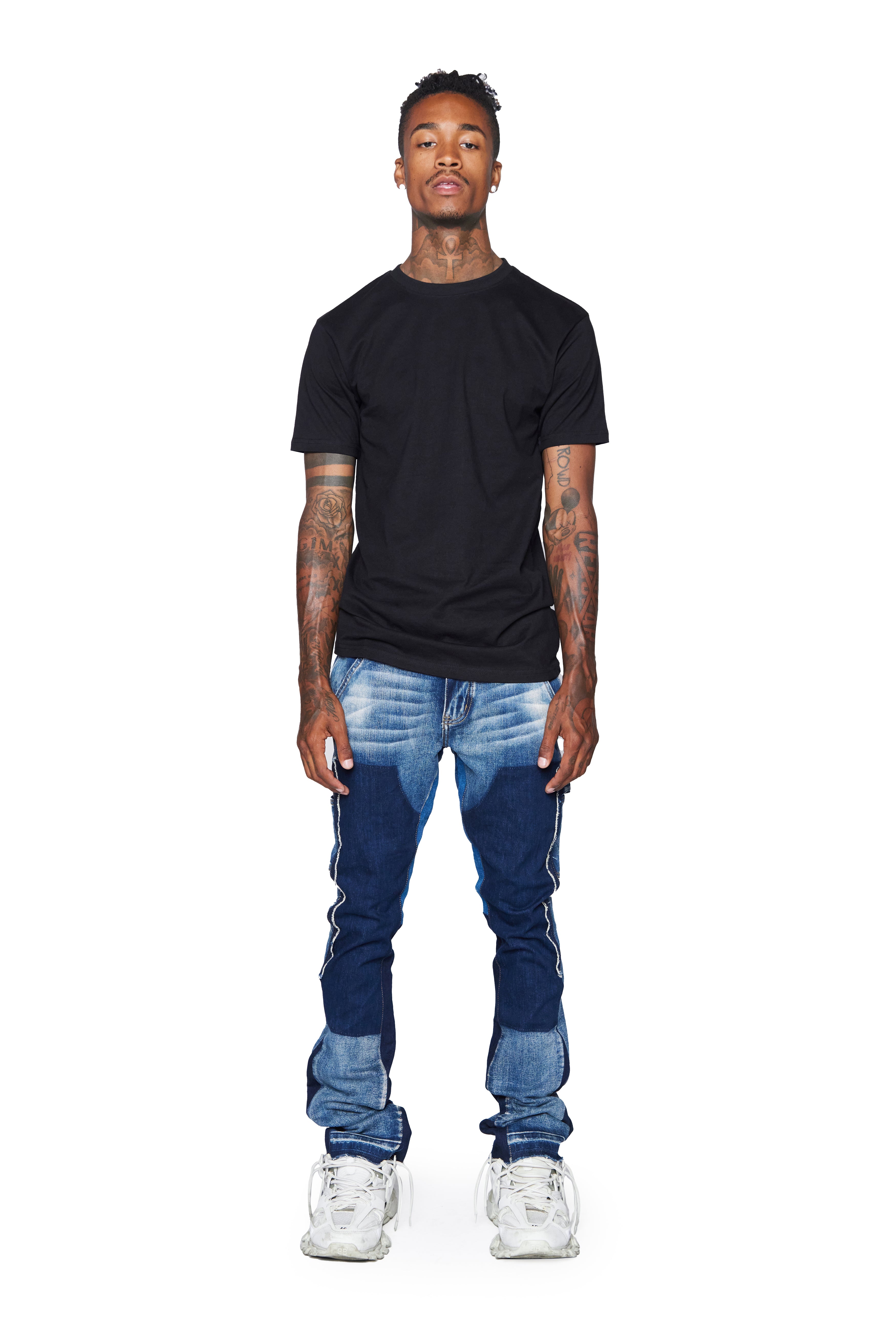 ESNTL LAB STACKED "NAEDIZEL" DK BLUE