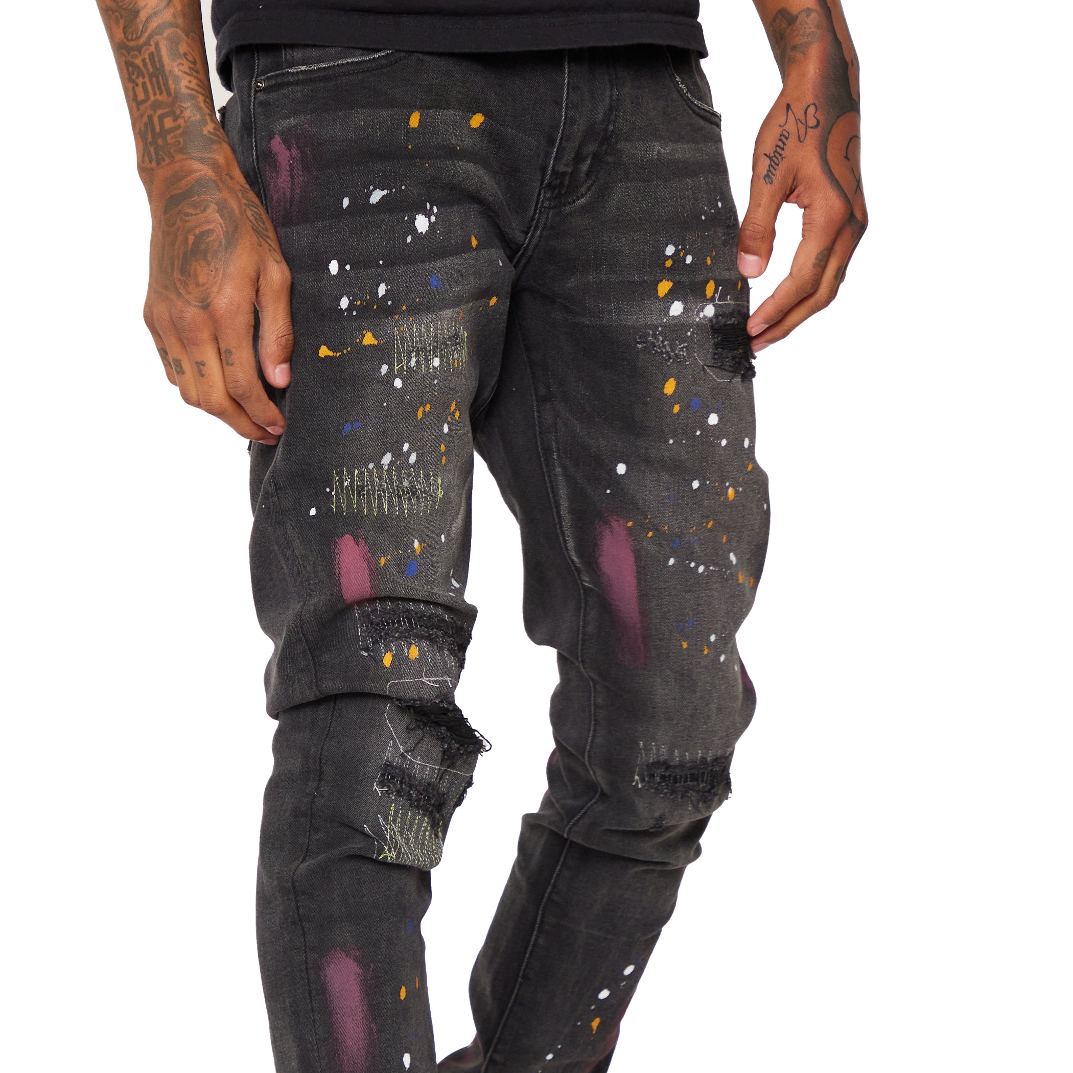 ESNTL LAB JEANS "ARES" BLACK GREY