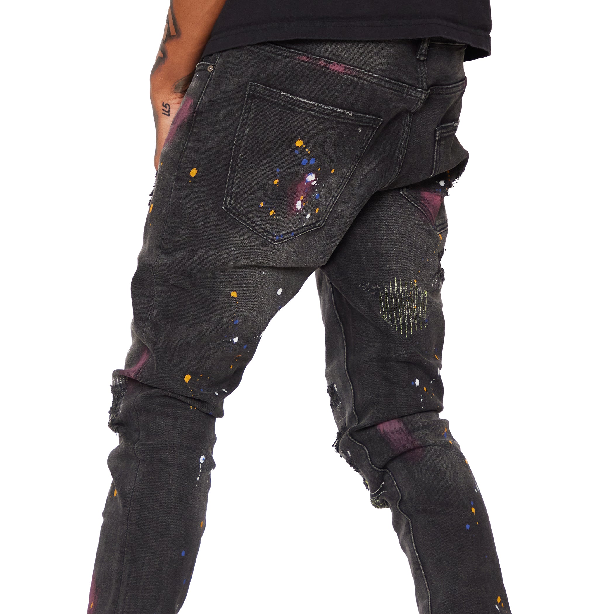 ESNTL LAB JEANS "ARES" BLACK GREY