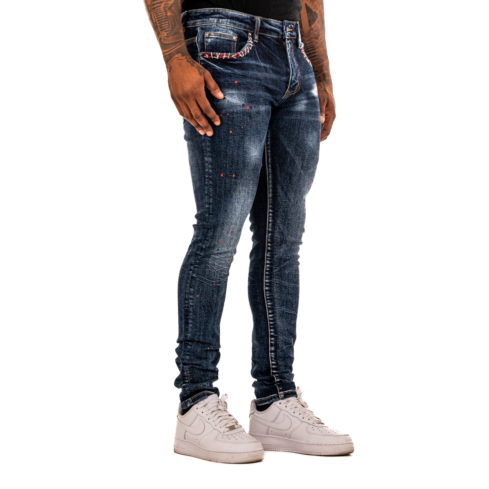 ESNTL LAB JEANS "POPSTAR" DARK BLUE WASH