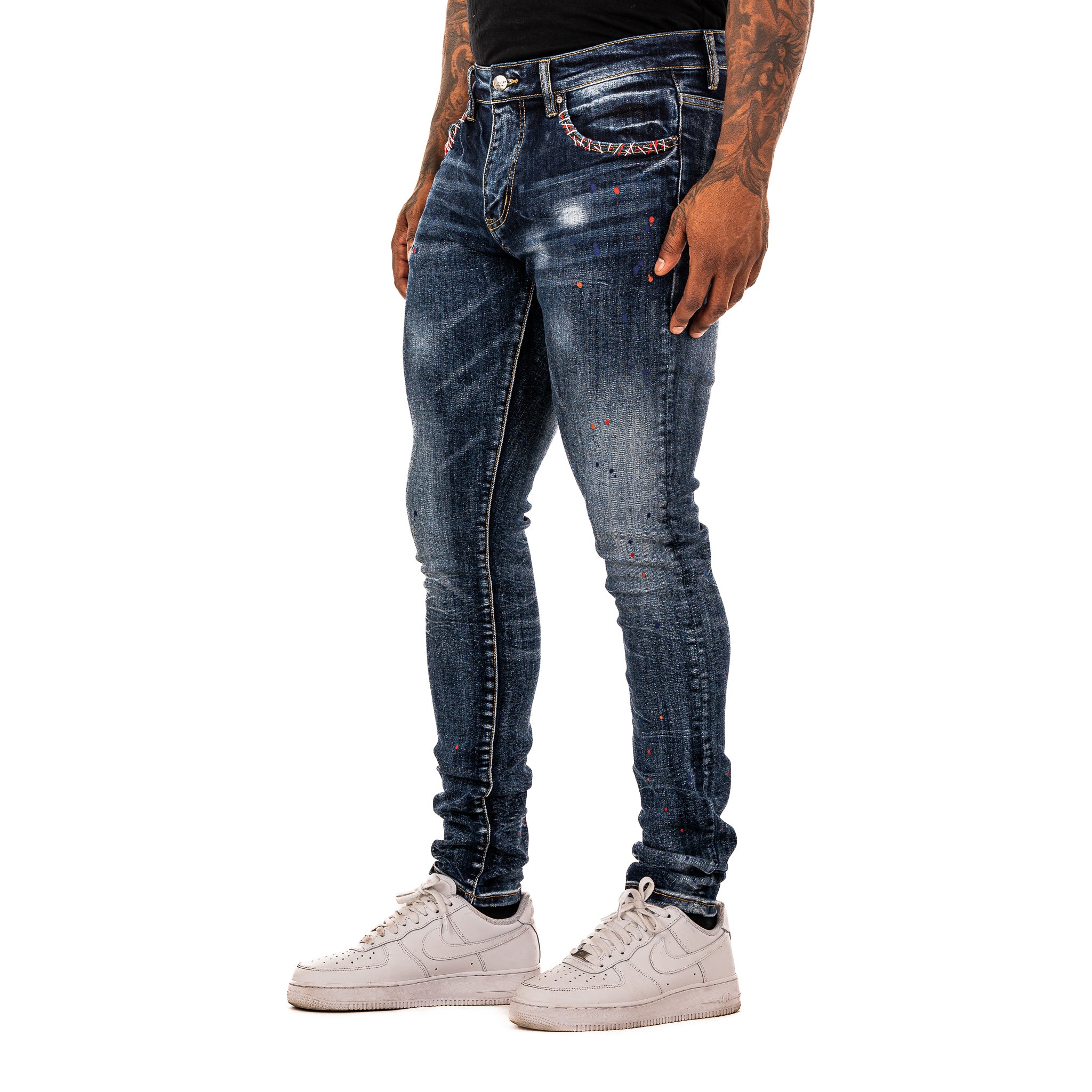 ESNTL LAB JEANS "POPSTAR" DARK BLUE WASH