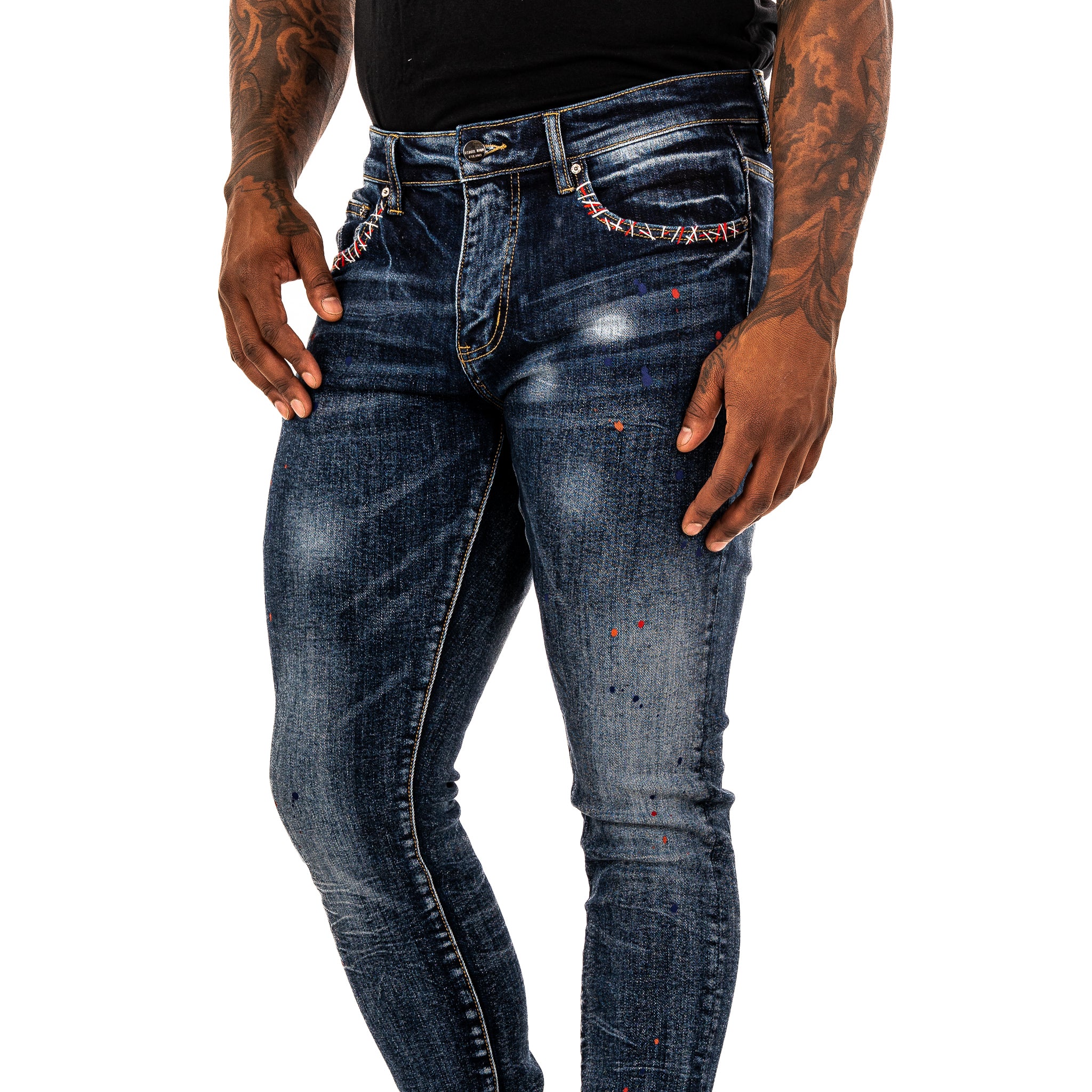 ESNTL LAB JEANS "POPSTAR" DARK BLUE WASH