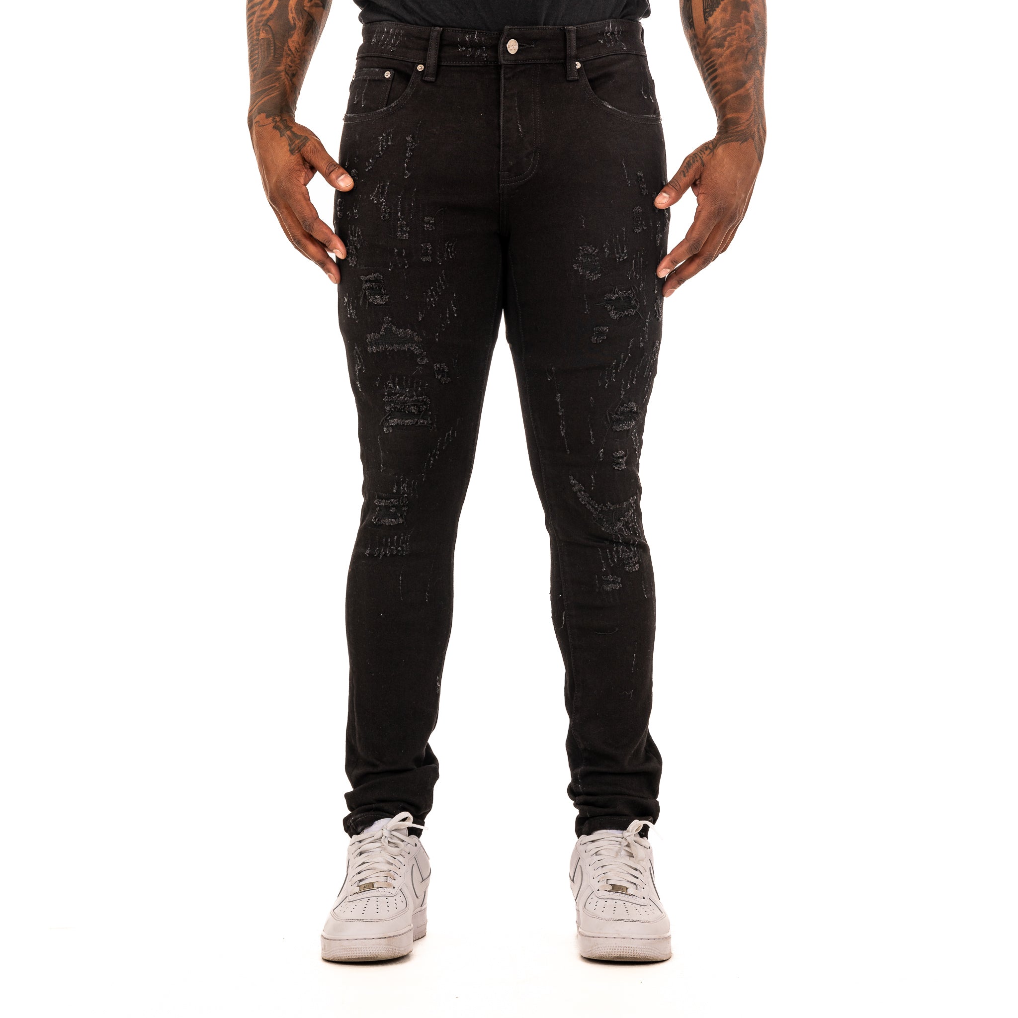 ESNTL LAB JEANS "HYBRID" JET BLACK