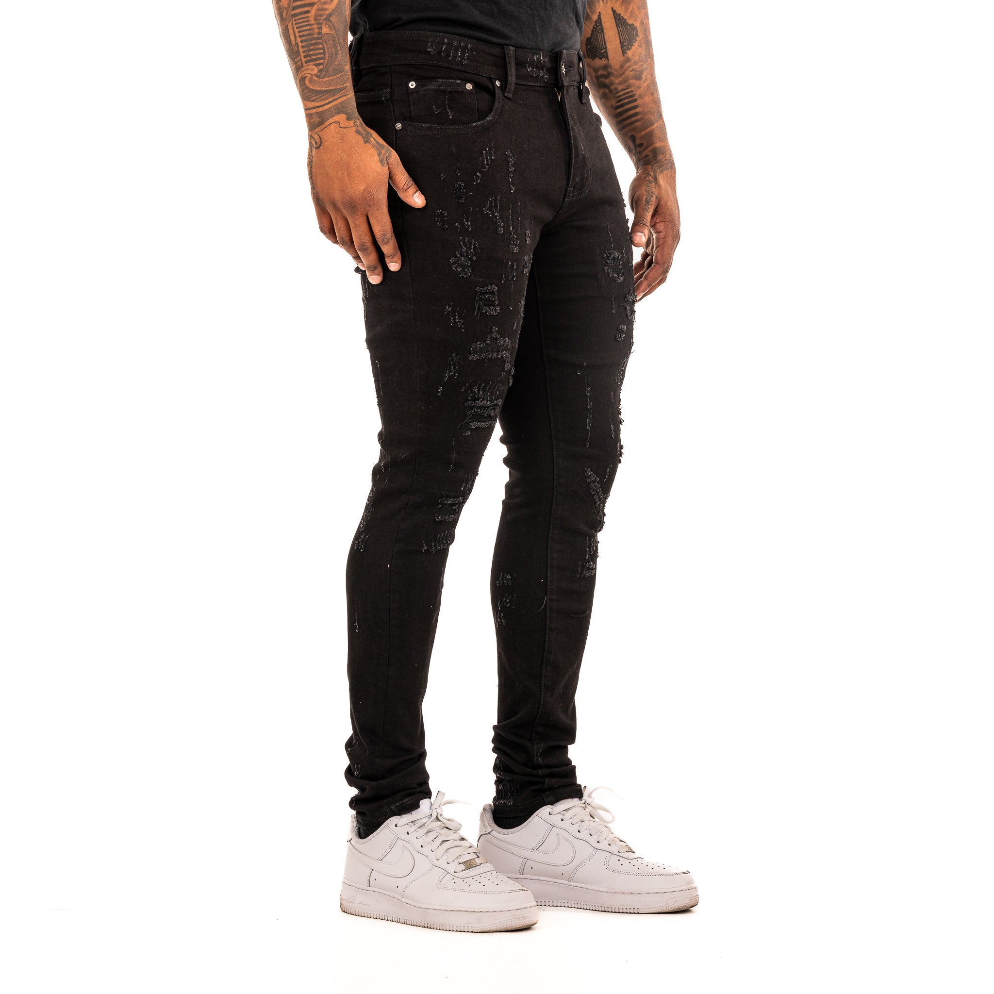ESNTL LAB JEANS "HYBRID" JET BLACK