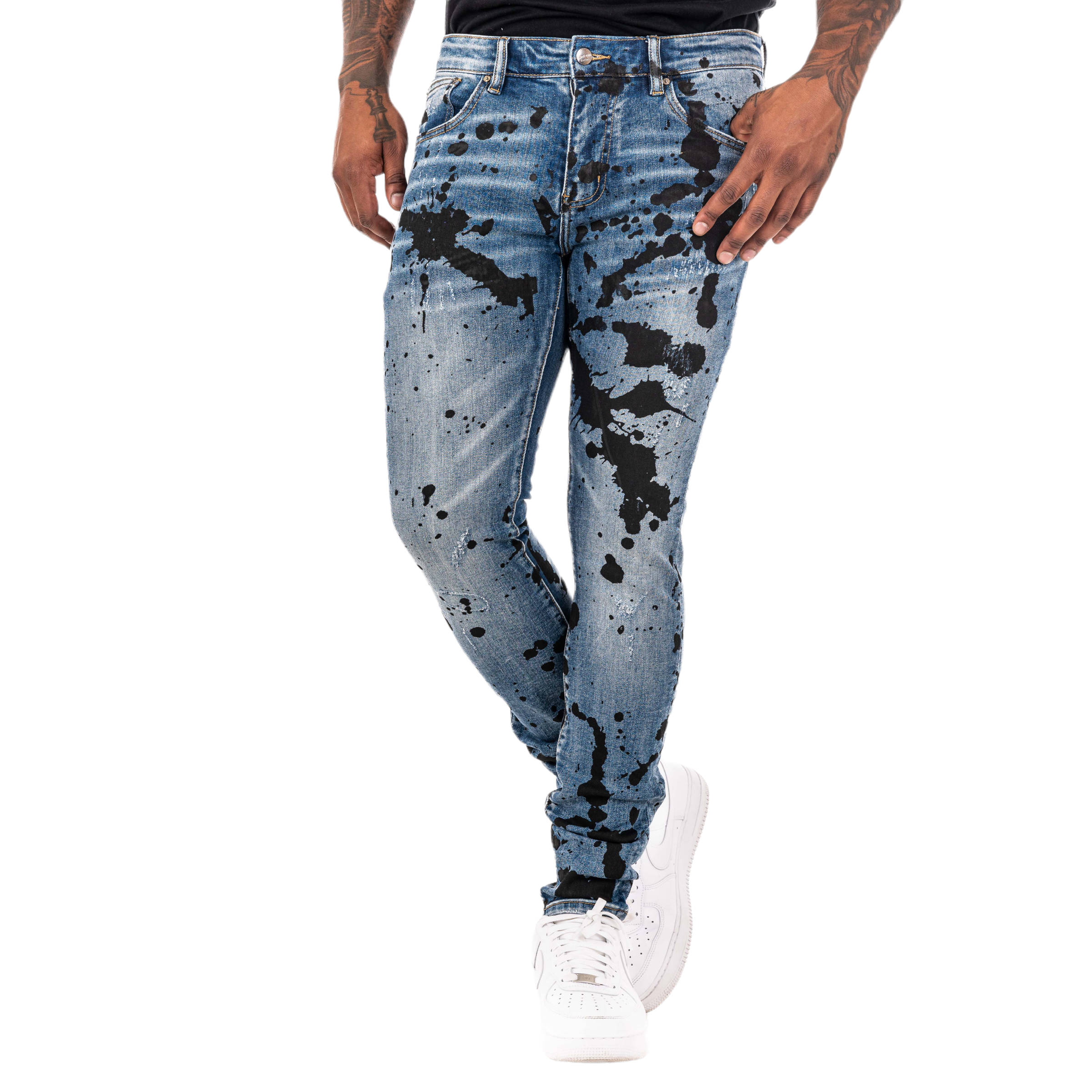 ESNTL LAB JEANS "OREO" BLUE BLACK