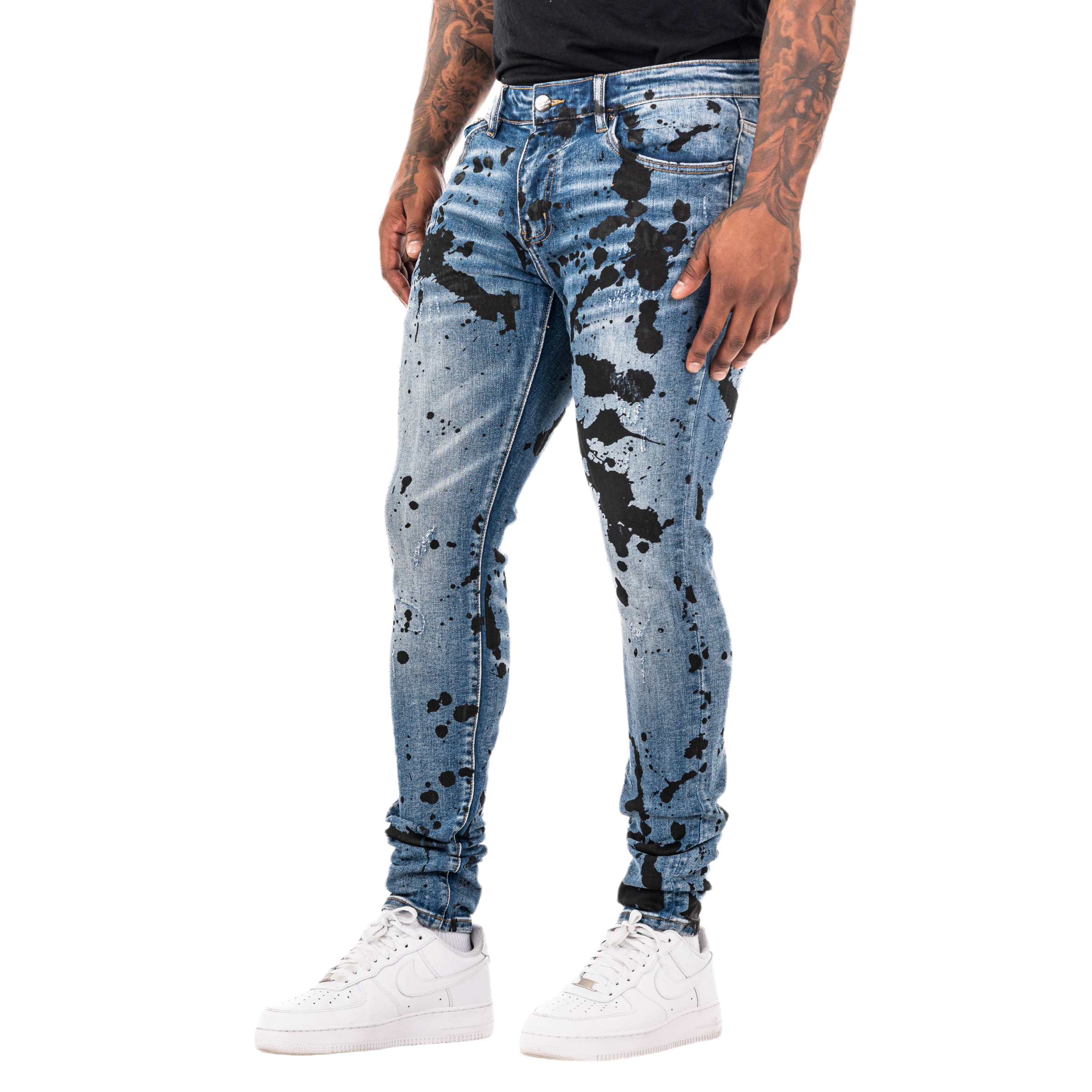 ESNTL LAB JEANS "OREO" BLUE BLACK