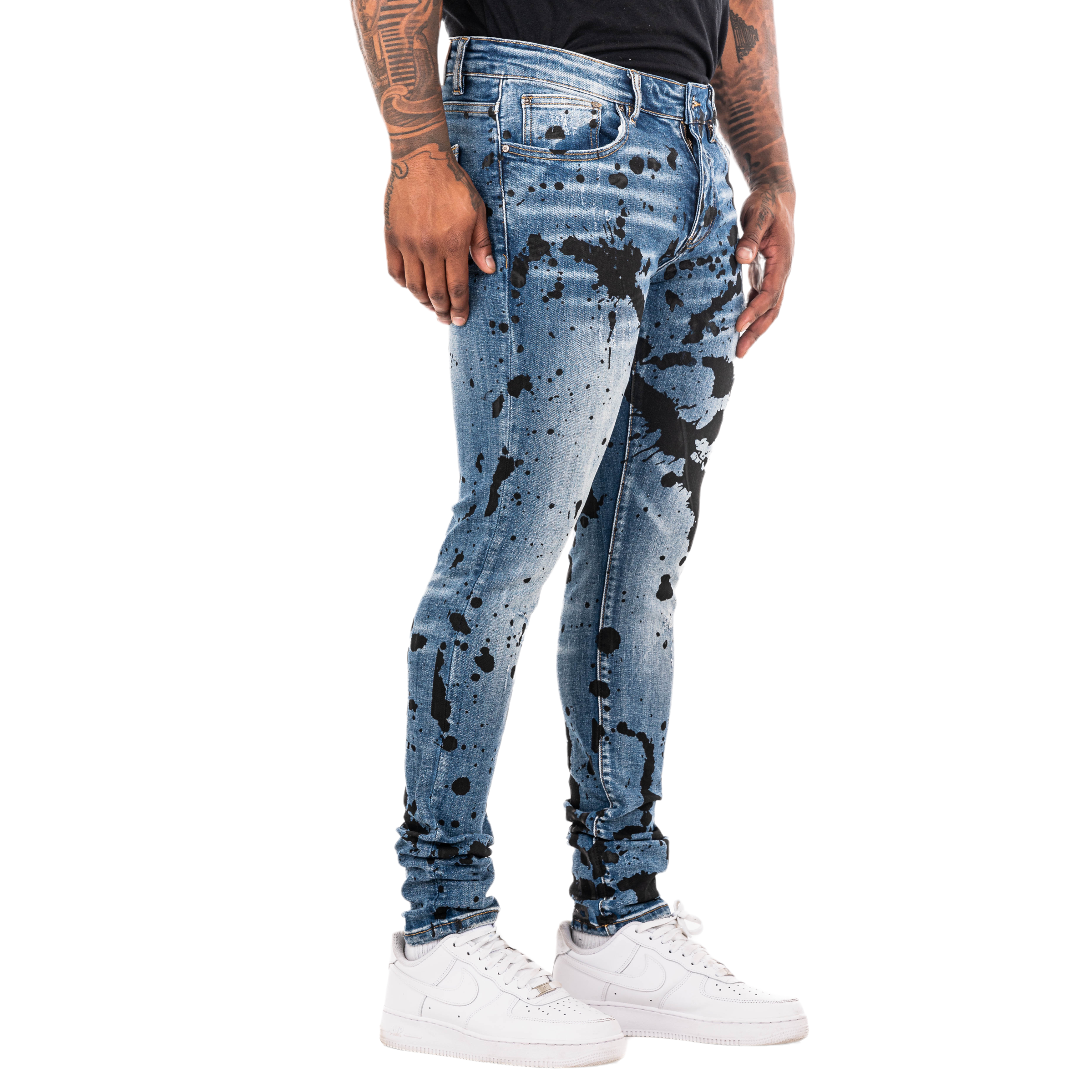ESNTL LAB JEANS "OREO" BLUE BLACK