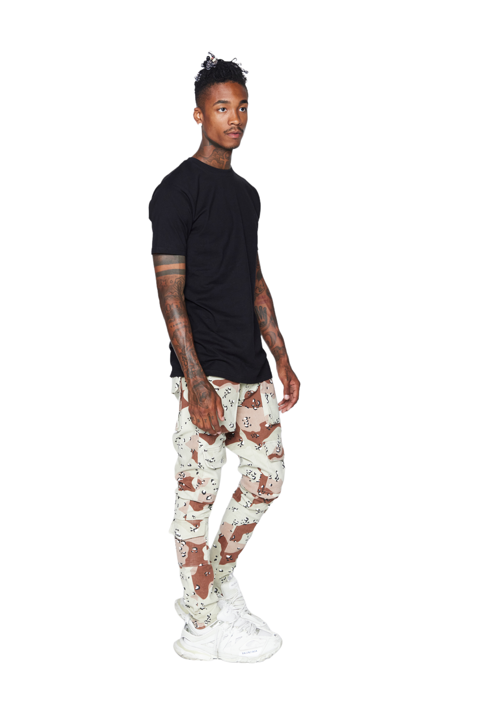 ESNTL LAB JEANS "MAHDI" BROWN CAMO