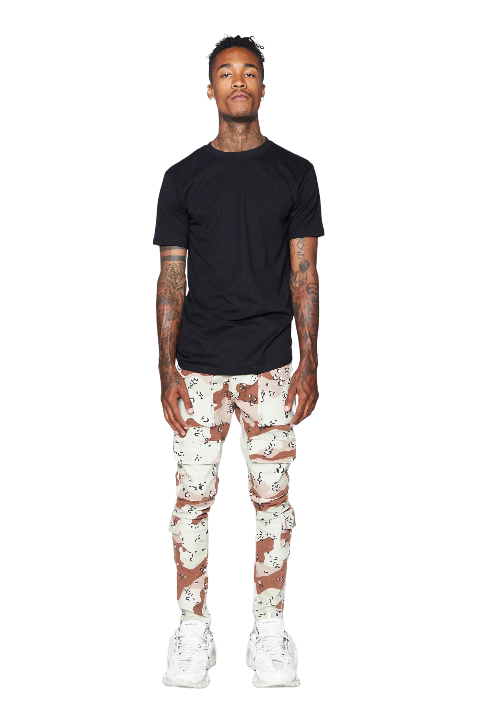 ESNTL LAB JEANS "MAHDI" BROWN CAMO