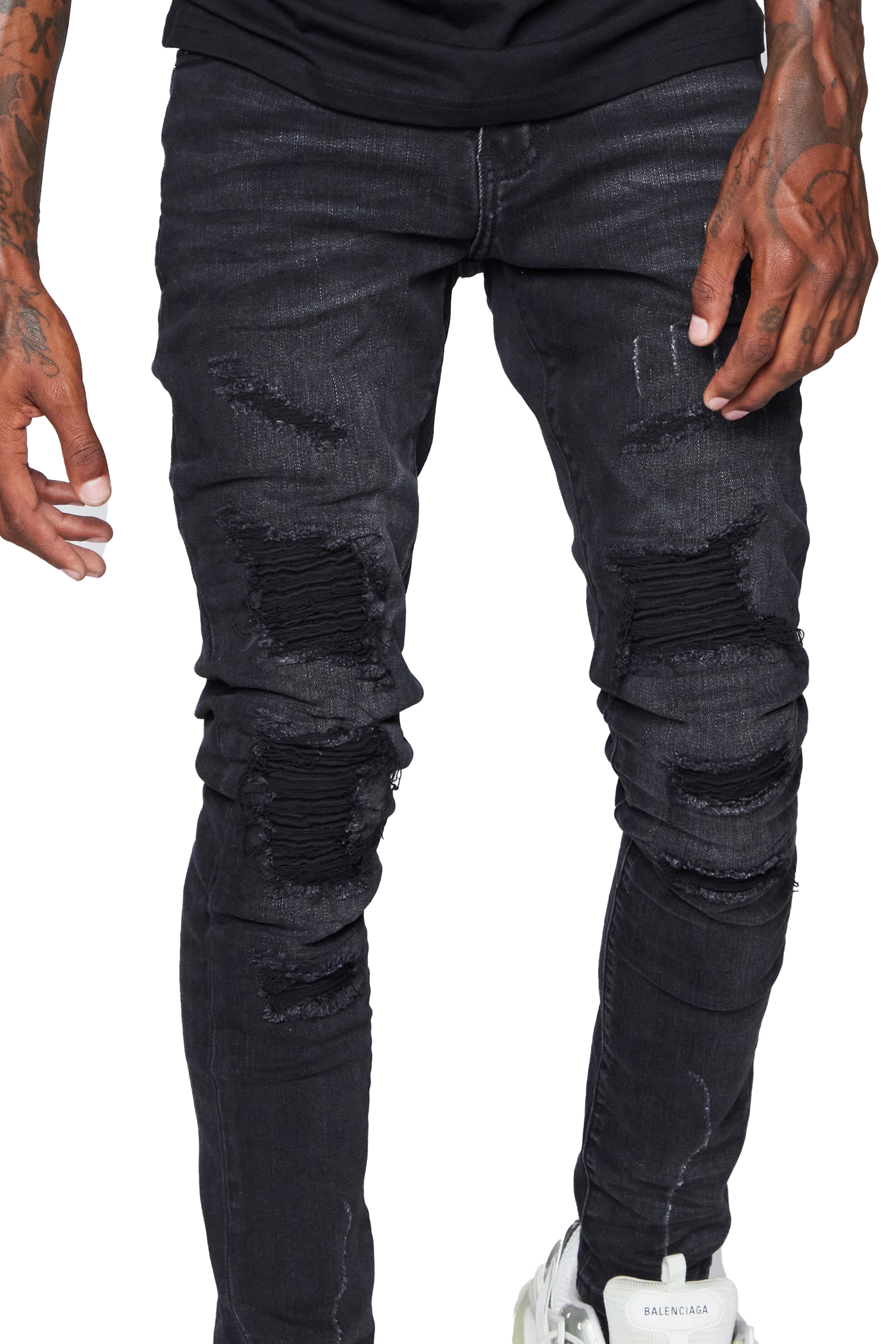 ESNTL LAB JEANS "HYDRO" BLACK GREY