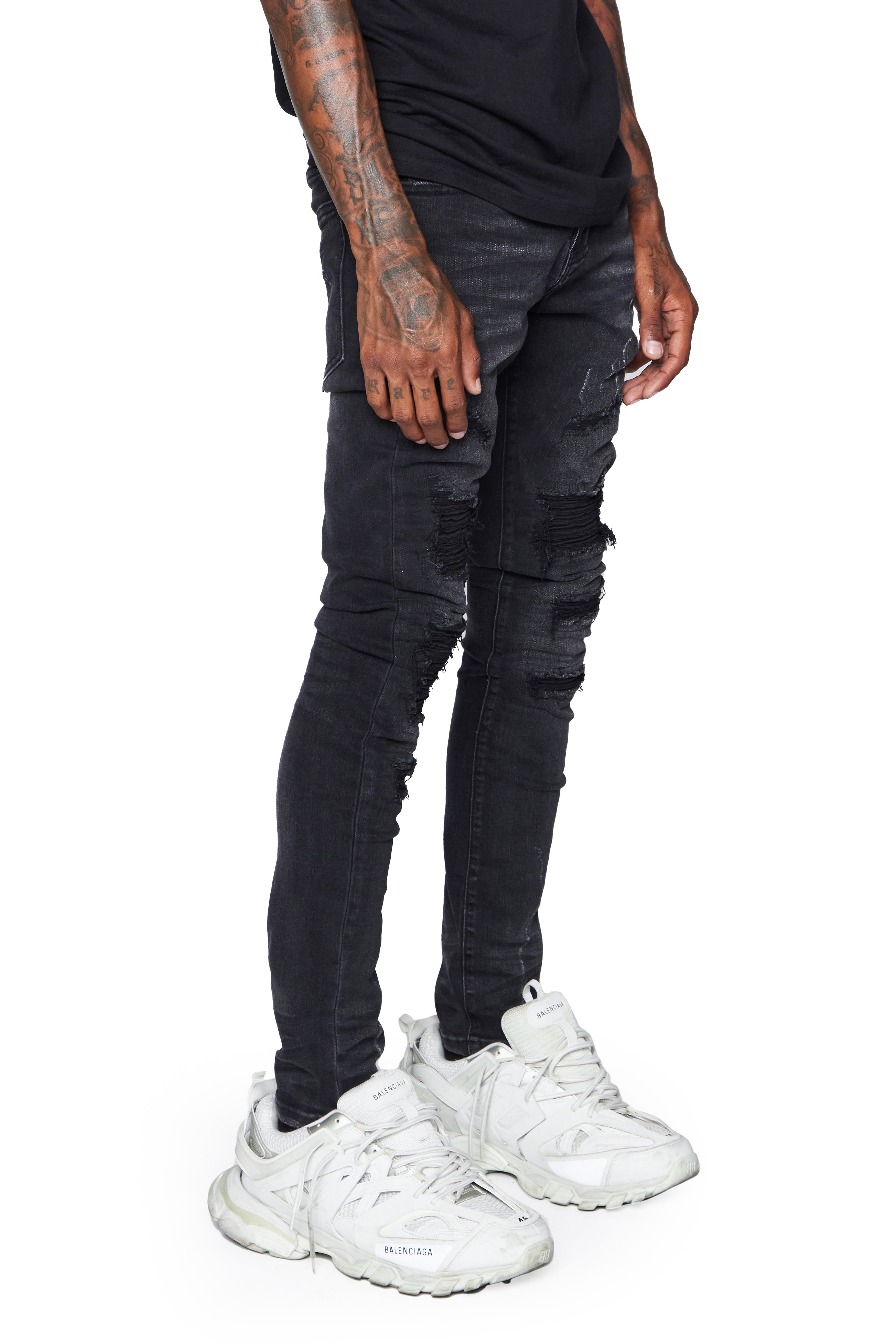 ESNTL LAB JEANS "HYDRO" BLACK GREY