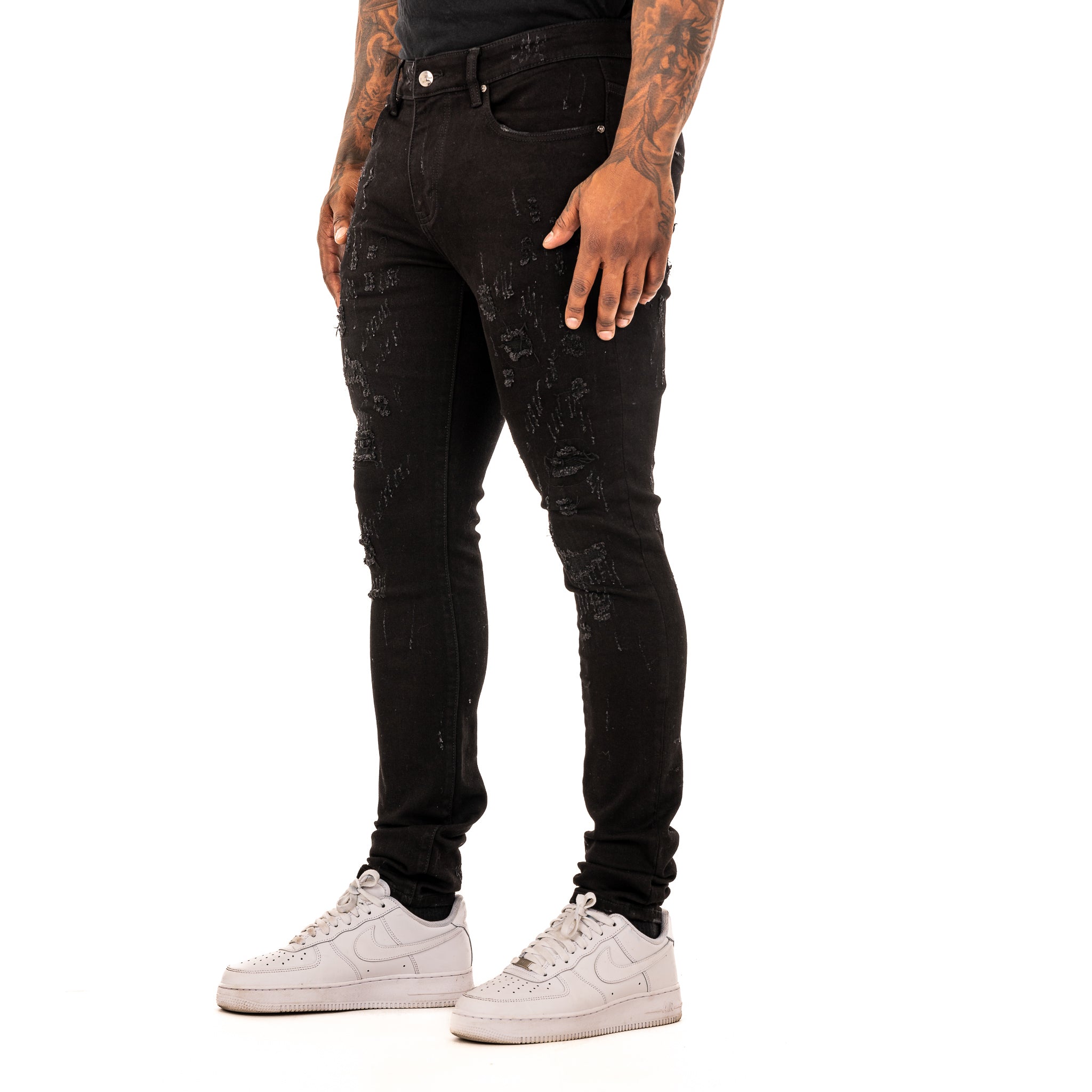 ESNTL LAB JEANS "HYBRID" JET BLACK