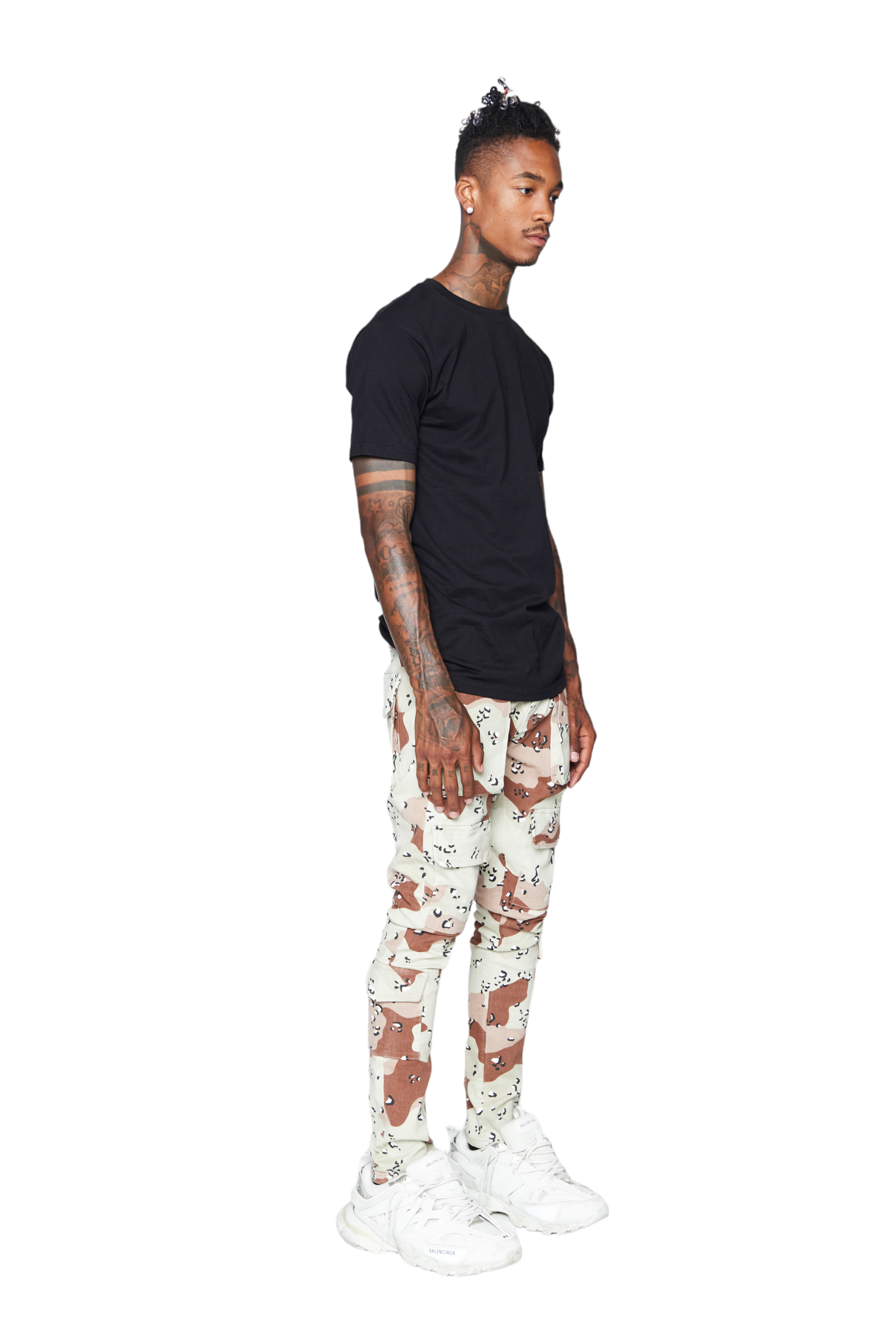 ESNTL LAB JEANS "MAHDI" BROWN CAMO